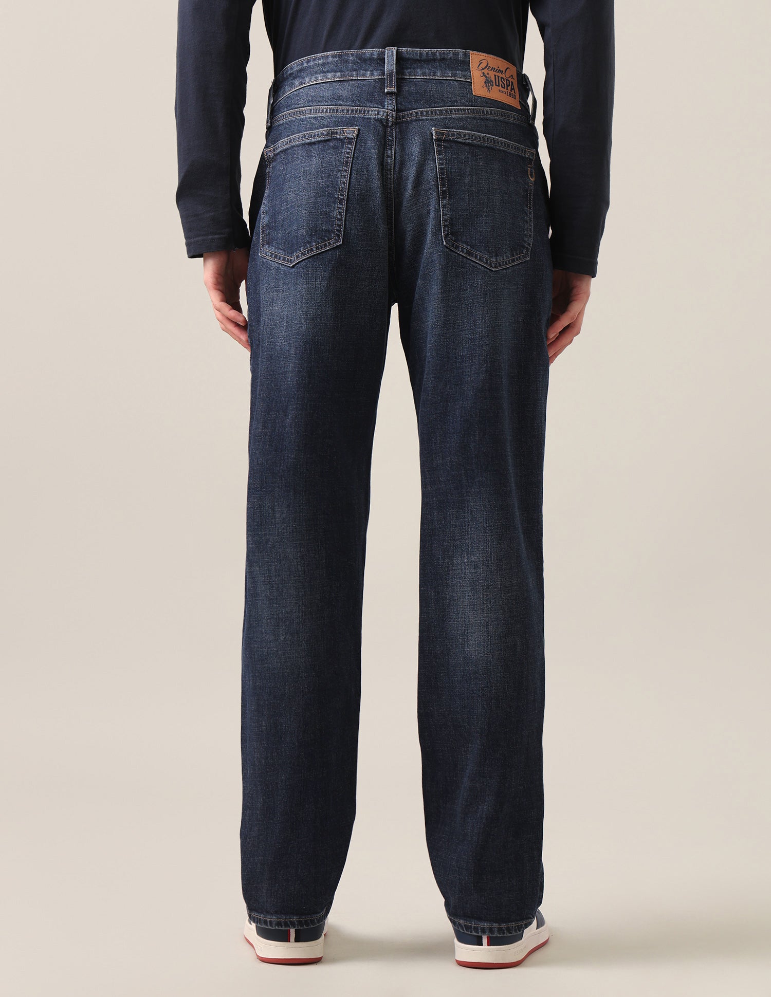 Shawn Relaxed Fit Blue Jeans Dark Blue - U.S. Polo Assn. India | Large