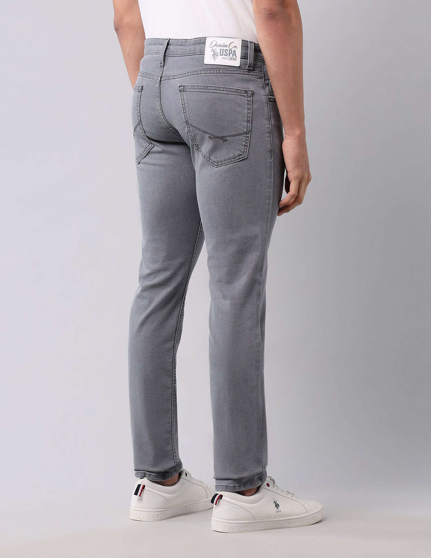 Regallo Skinny Fit Grey Jeans Grey - U.S. Polo Assn. India | Large