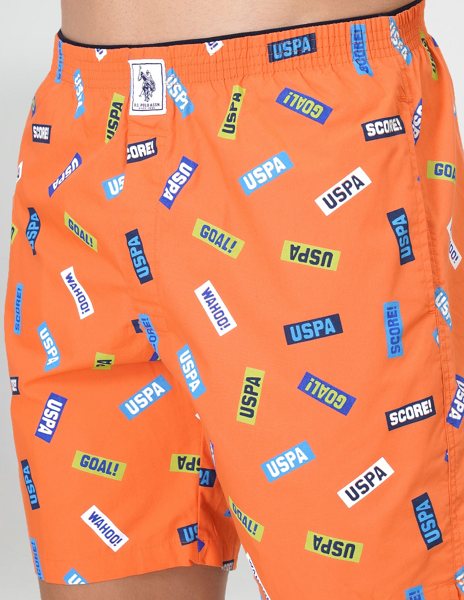 Relaxed Fit Printed IYAB Boxers - Pack Of 1 Orange - U.S. POLO ASSN. | Large