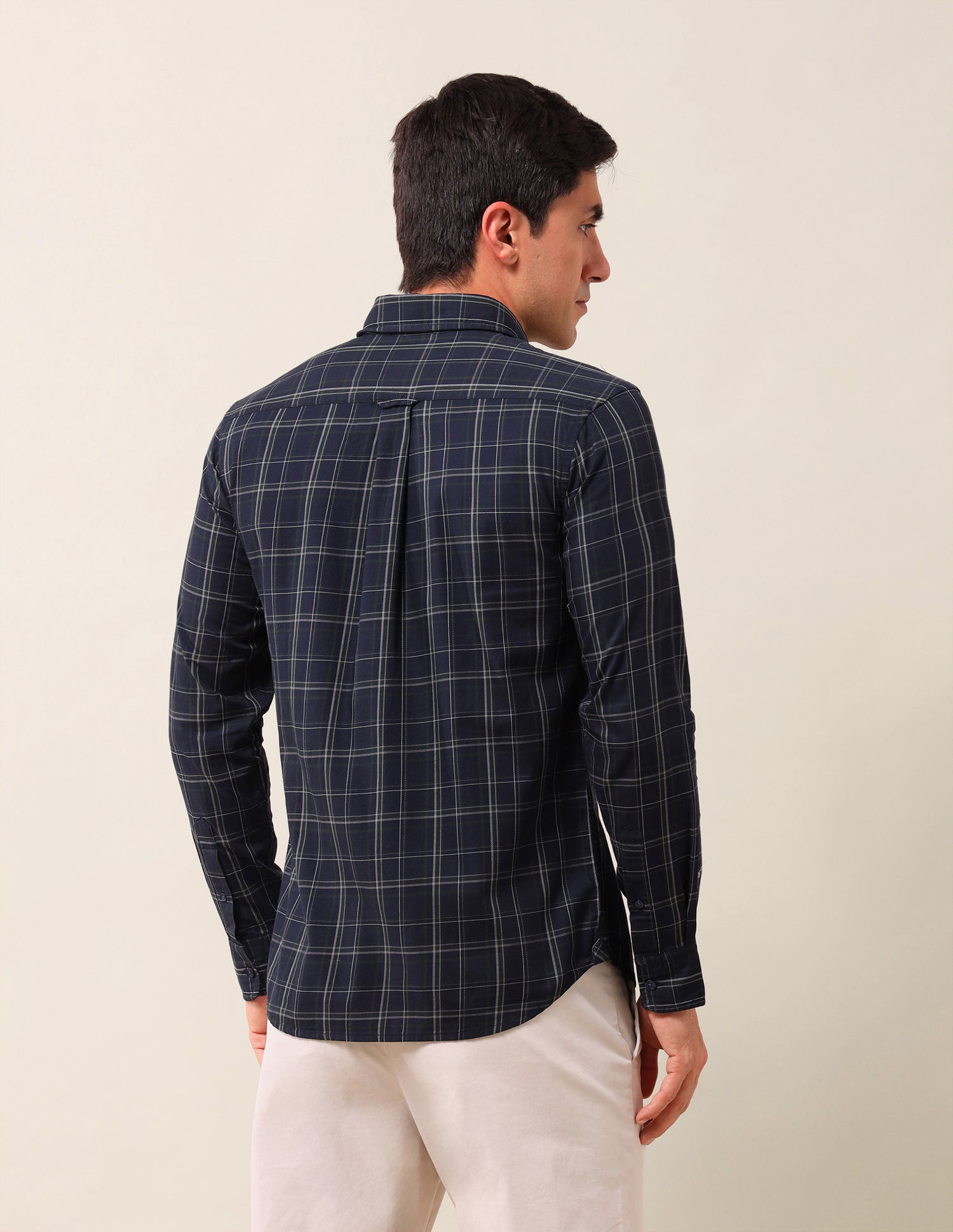 Grid Tattersall Checked Tailored Fit Shirt Navy - U.S. POLO ASSN. | Large