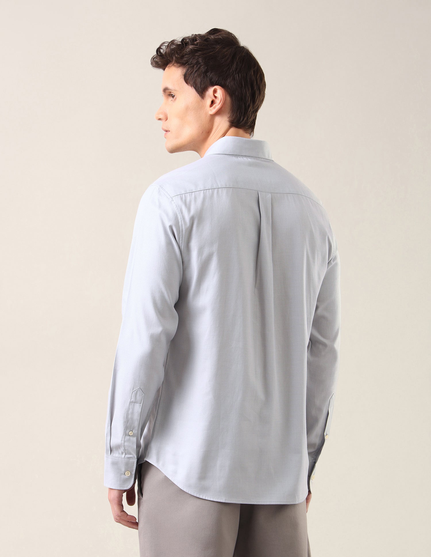 Solid Tailored Fit Shirt Grey - U.S. Polo Assn. India | Large