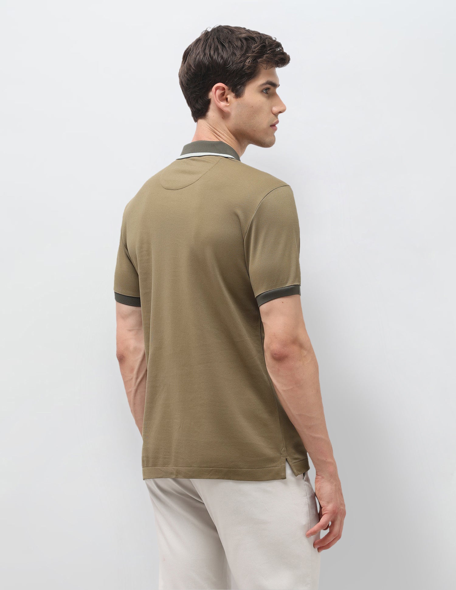 Solid Slim Fit Polo Shirt Brown - U.S. Polo Assn. India | Large