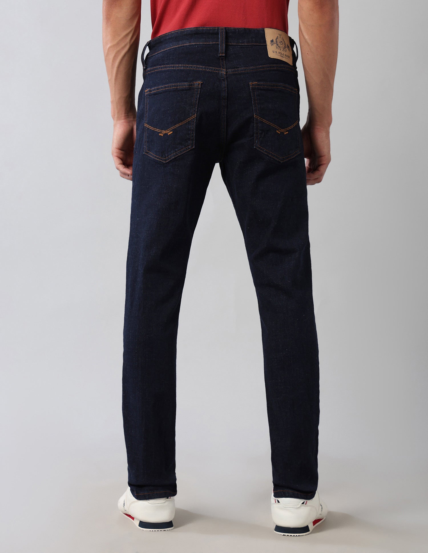 Brandon Slim Tapered Fit Blue Jeans Dark Blue - U.S. Polo Assn. India | Large