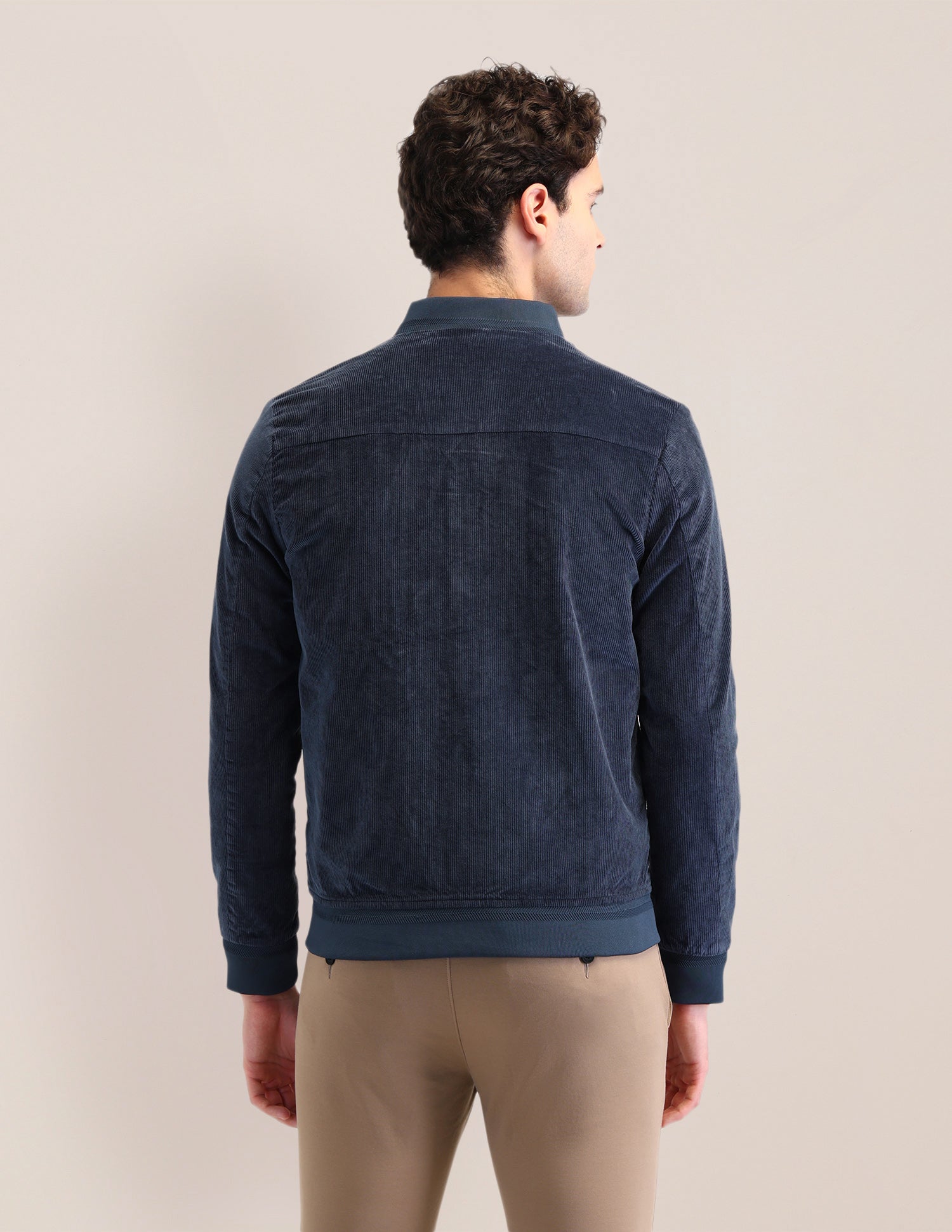 Textured Regular Fit Jacket Blue - U.S. POLO ASSN. | Large