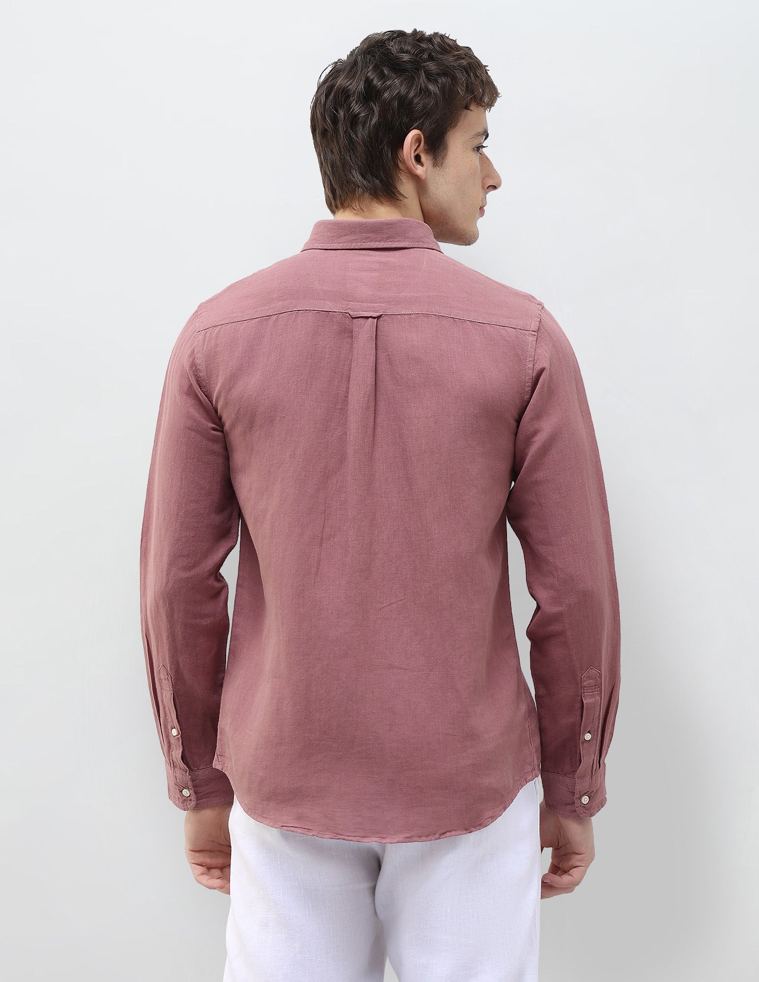Solid Regular Fit Shirt Dark Pink - U.S. Polo Assn. India | Large
