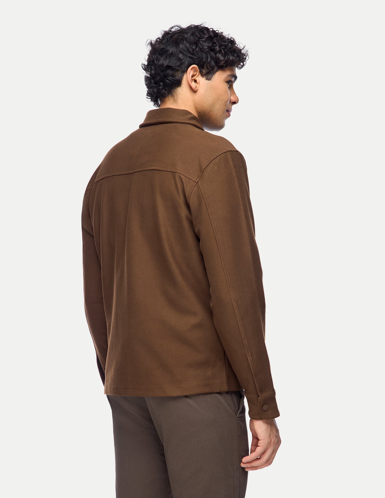 Solid Slim Fit Zipper Sweatshirt Dark Brown - U.S. Polo Assn. India | Large