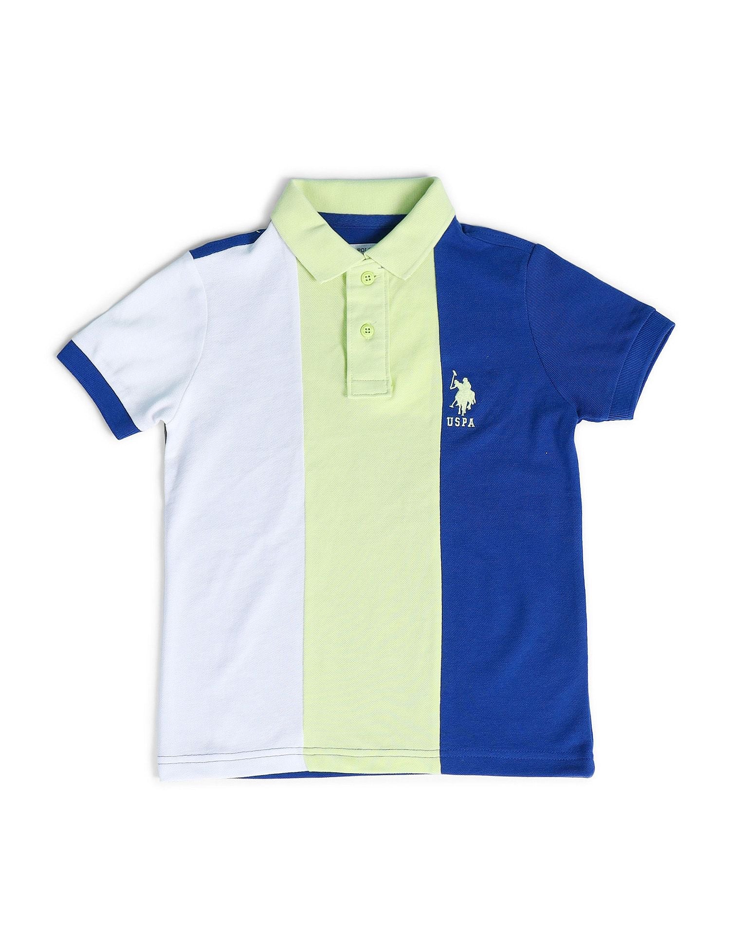 Boys Colourblocked Polo Shirt Light Yellow - U.S. POLO ASSN. | Large