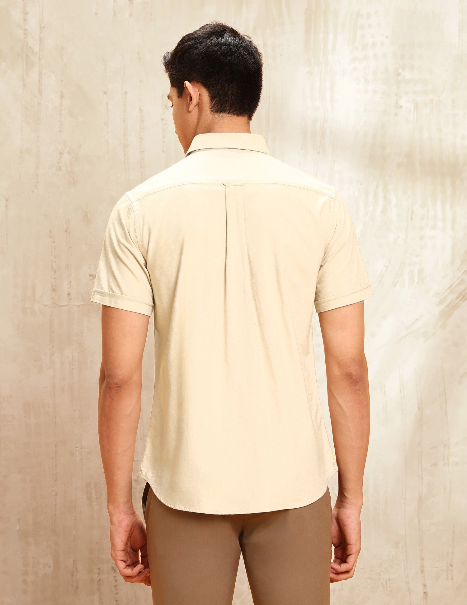 Oxford Tailored Fit Shirt Beige - U.S. POLO ASSN. | Large