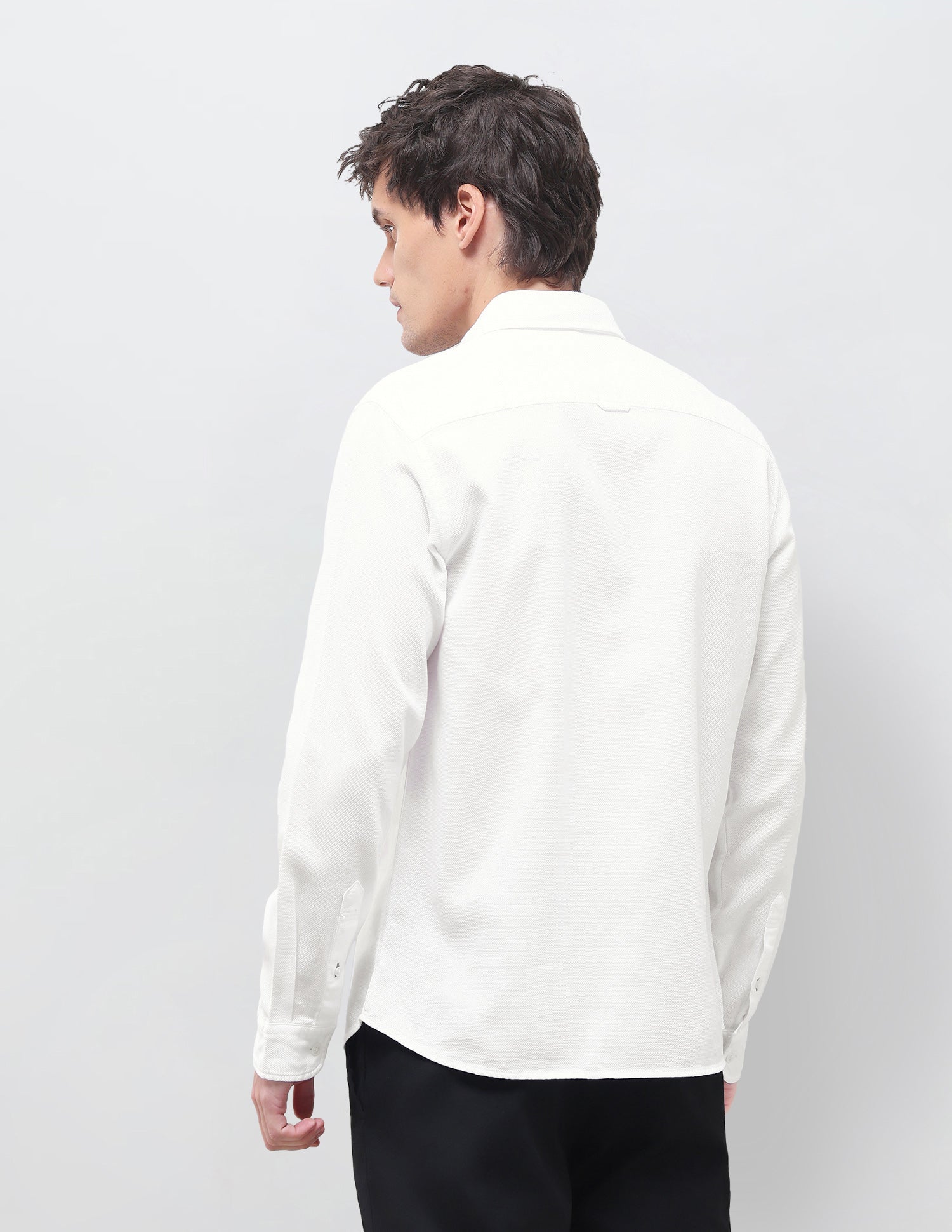 Twill Solid Shirt White - U.S. Polo Assn. India | Large