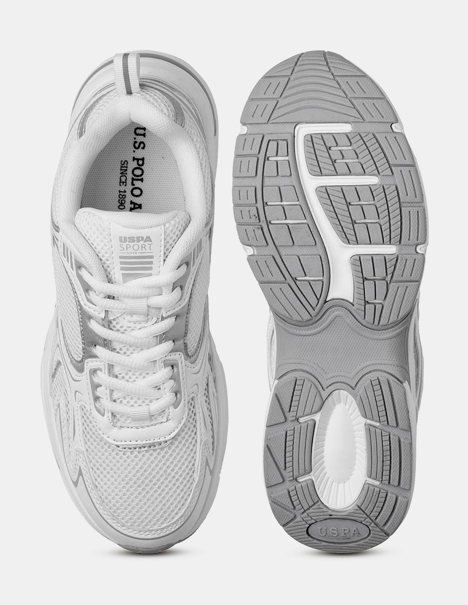 Women Eun-Ji Colour Blocked Sneakers Off White - U.S. POLO ASSN. | Large