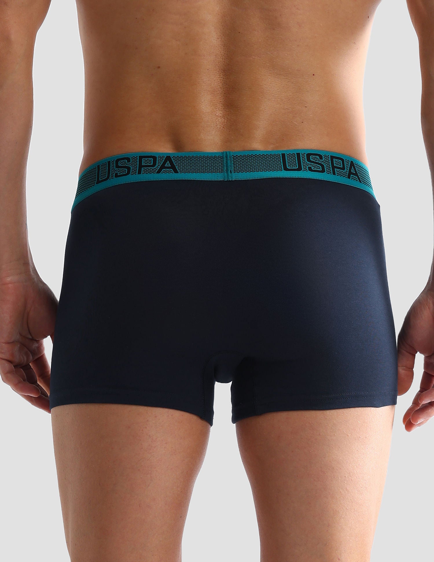Contrast Waist Cotton Stretch OET04 Trunks - Pack Of 1 Navy - U.S. Polo Assn. India | Large