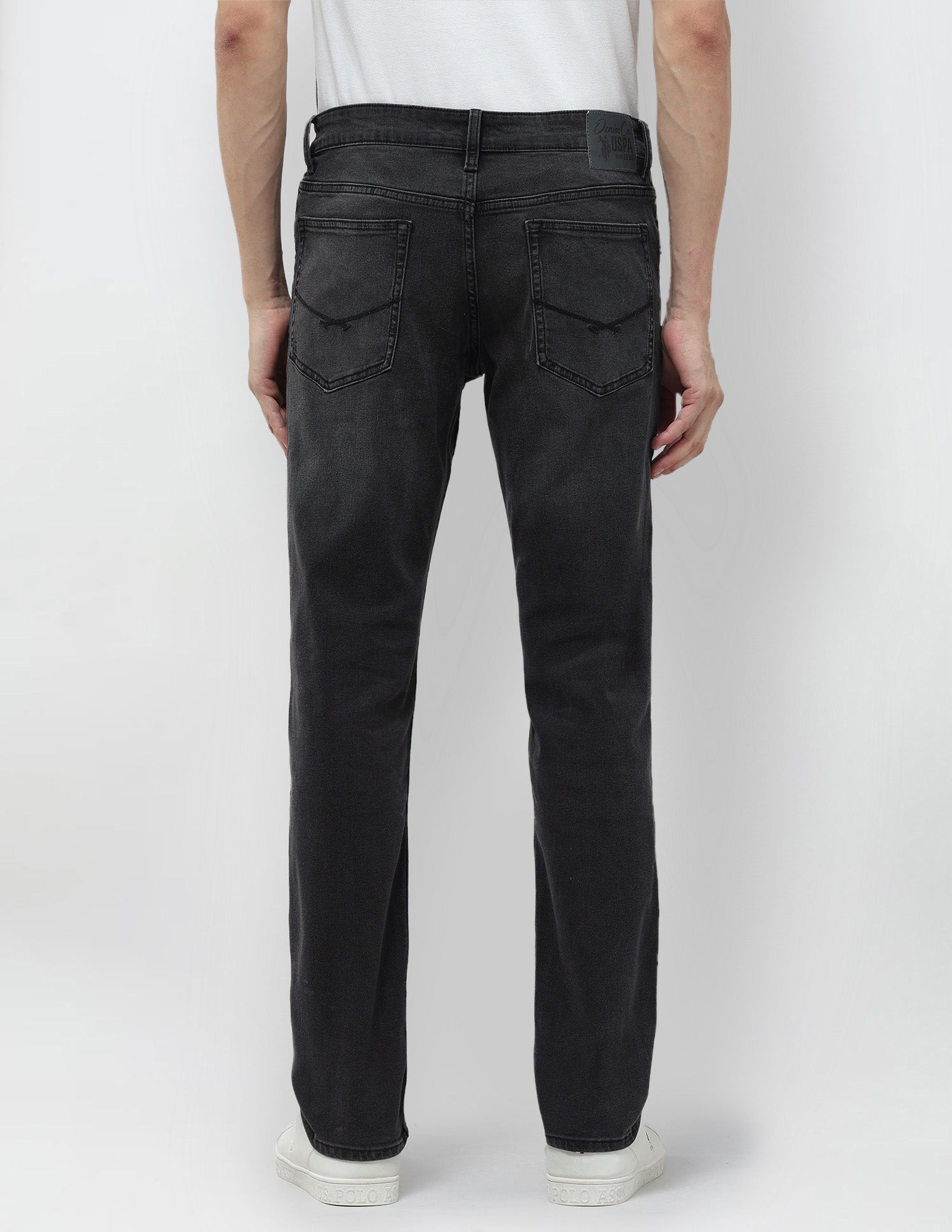 Brandon Slim Tapered Fit Whiskered Jeans Black - U.S. POLO ASSN. | Large