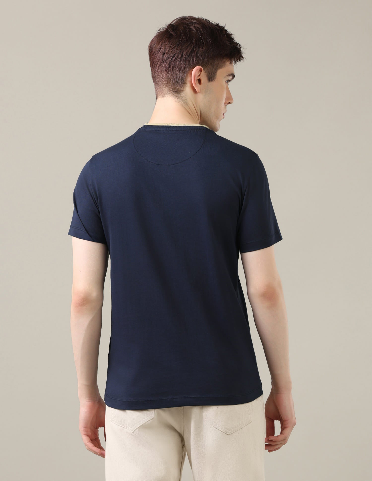 Solid Regular Fit T-Shirt Blue - U.S. Polo Assn. India | Large