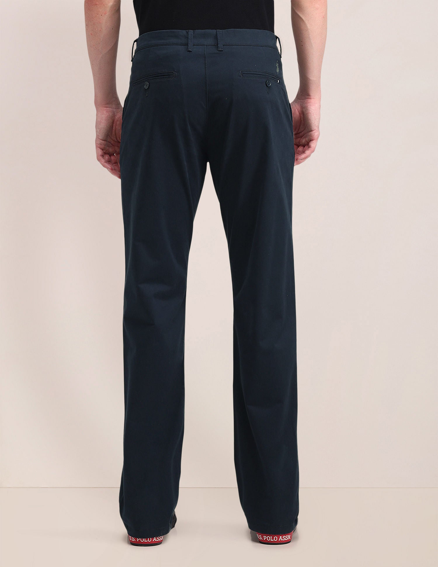 Mid Rise Straight Fit Trousers Blue - U.S. POLO ASSN. | Large