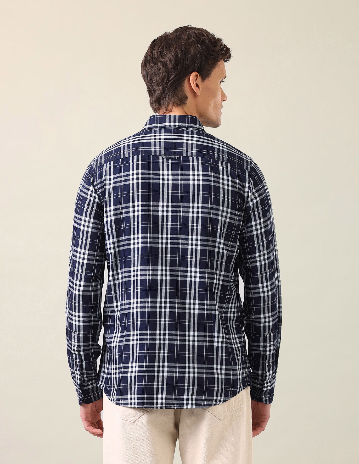 Grid Tattersall Checked Twill Shirt Indigo - U.S. Polo Assn. India | Large