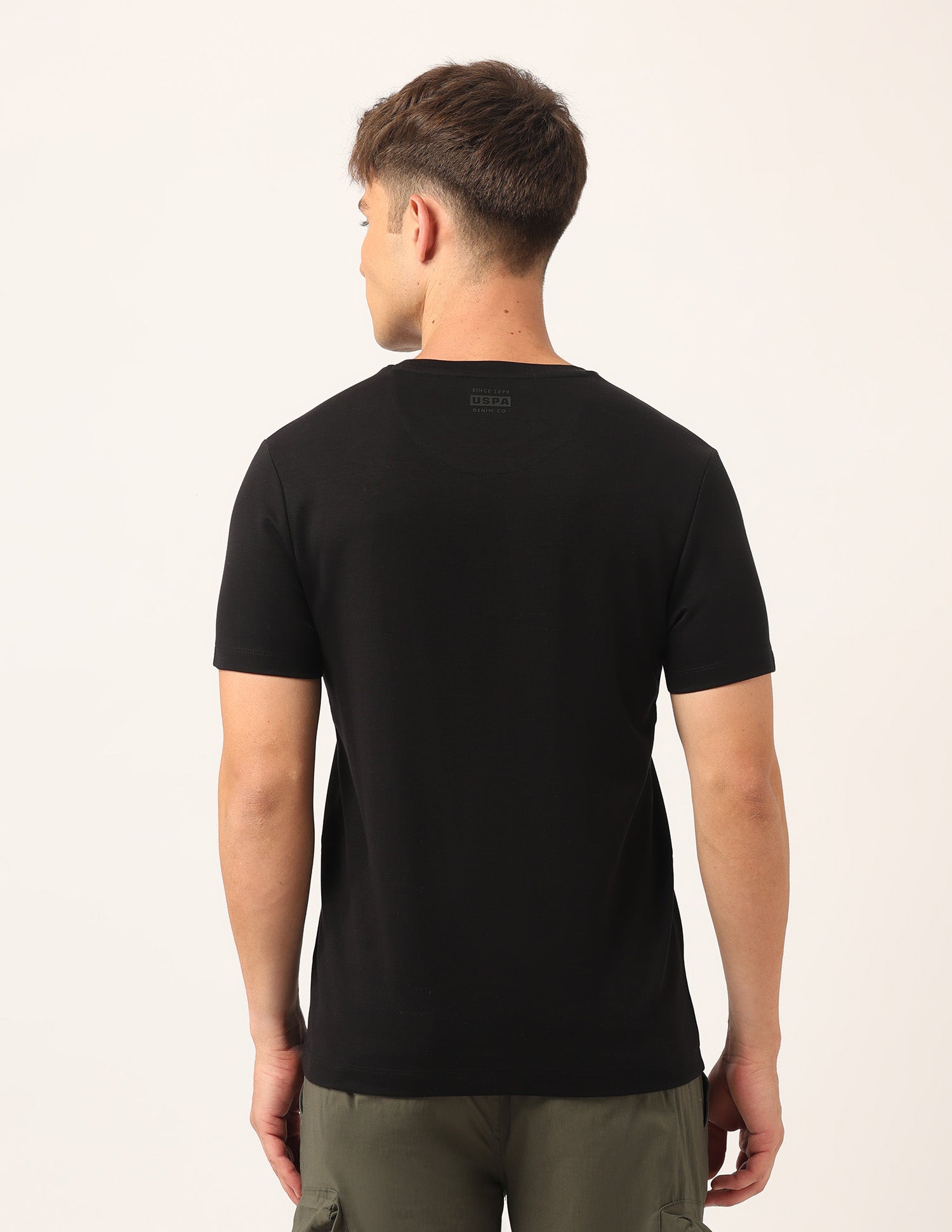 Brand Printed Muscle Fit T-Shirt Black - U.S. POLO ASSN. | Large