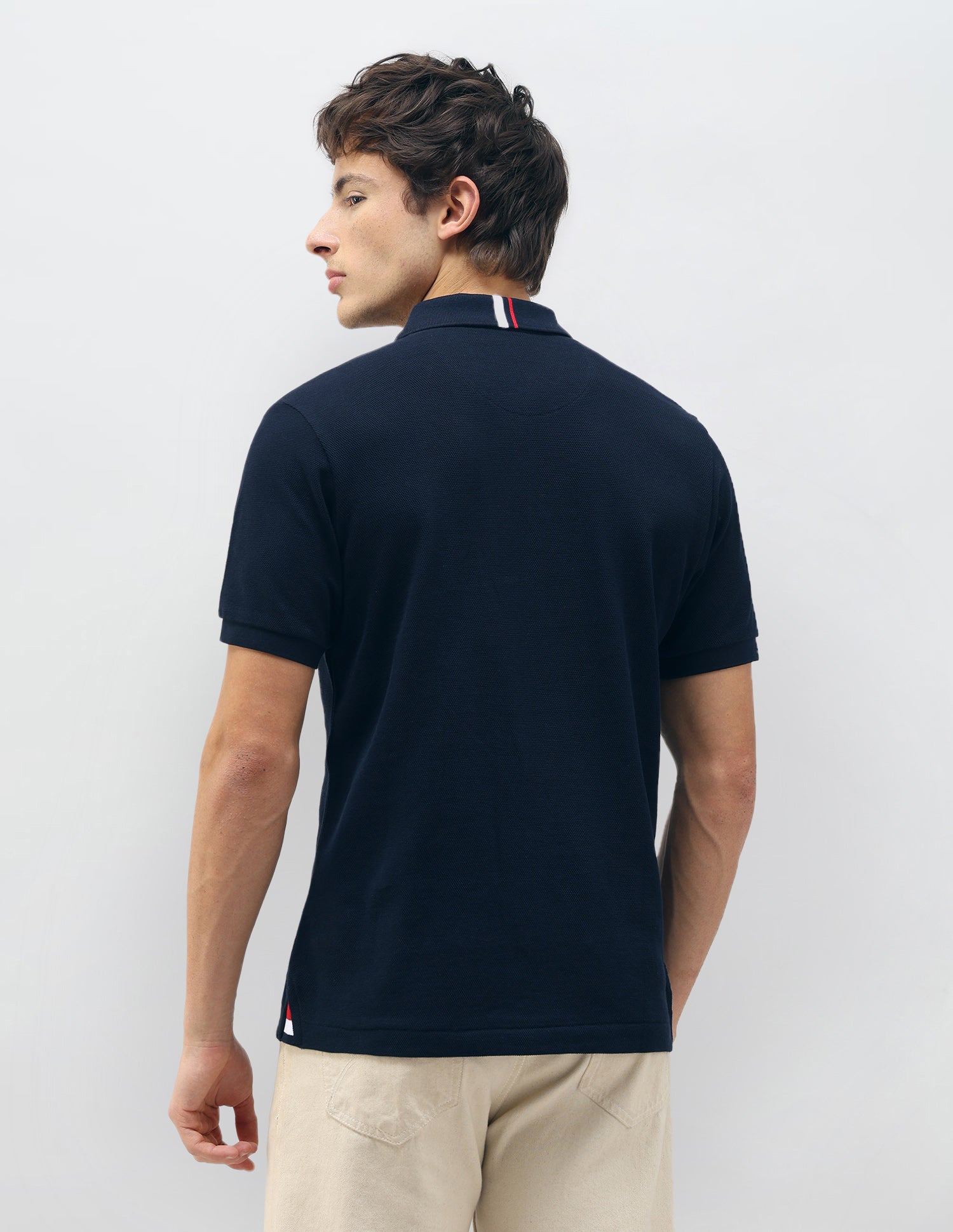 New Port Marina Brand Embroidered Polo Shirt Navy - U.S. Polo Assn. India | Large
