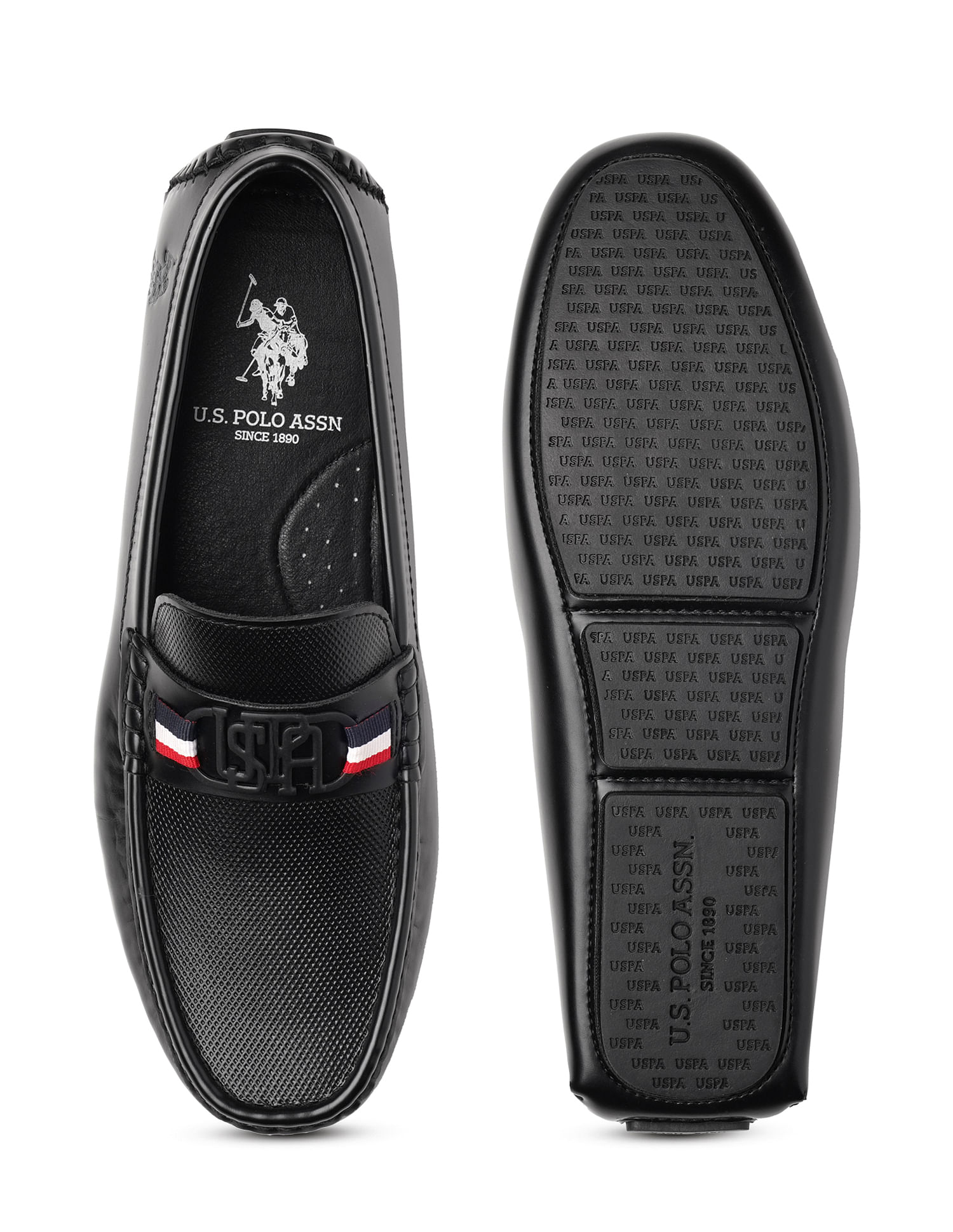 Men Anton Textured Loafer Black - U.S. POLO ASSN. | Large