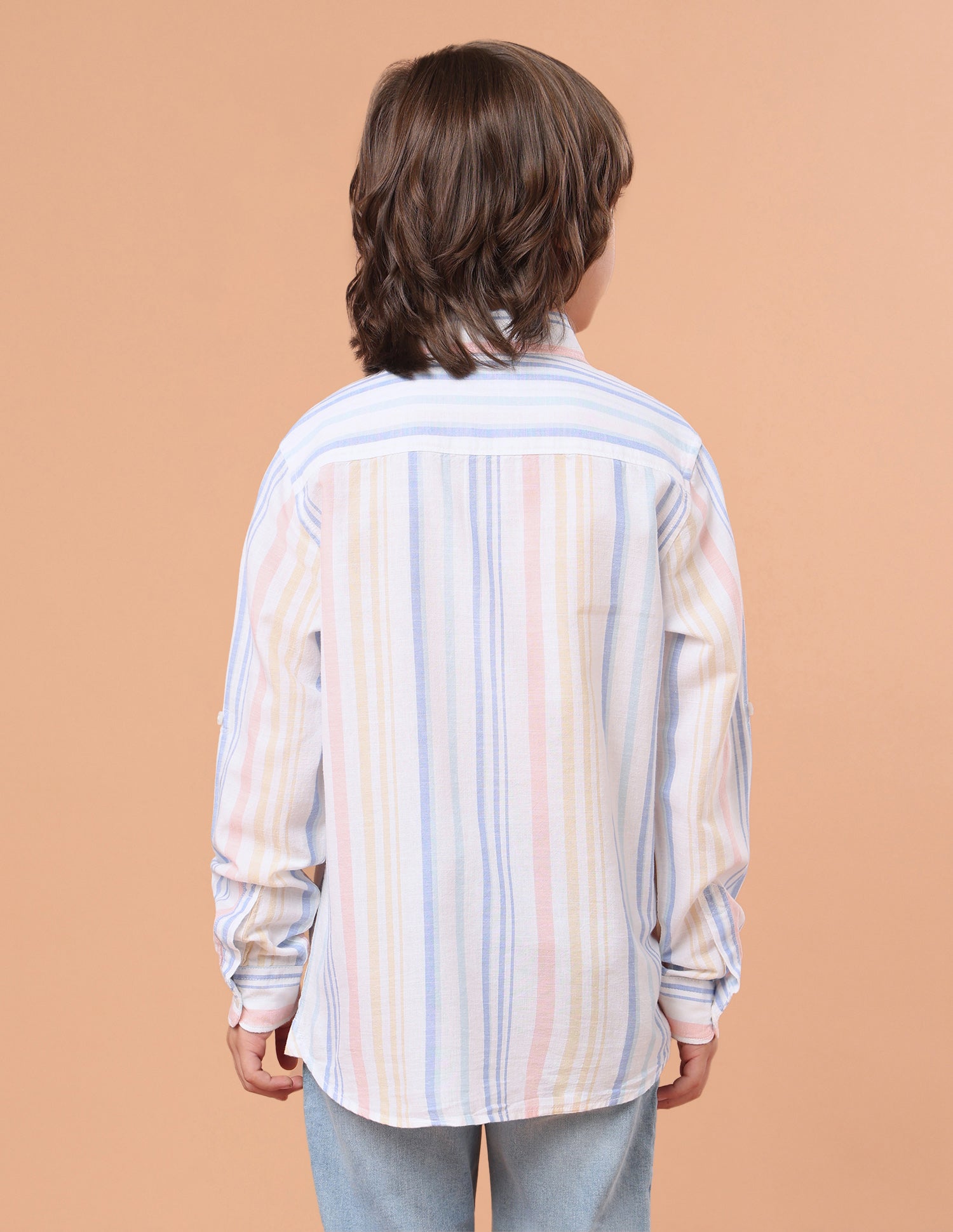 Vertical Striped Regular Fit Shirt White - U.S. Polo Assn. India | Large