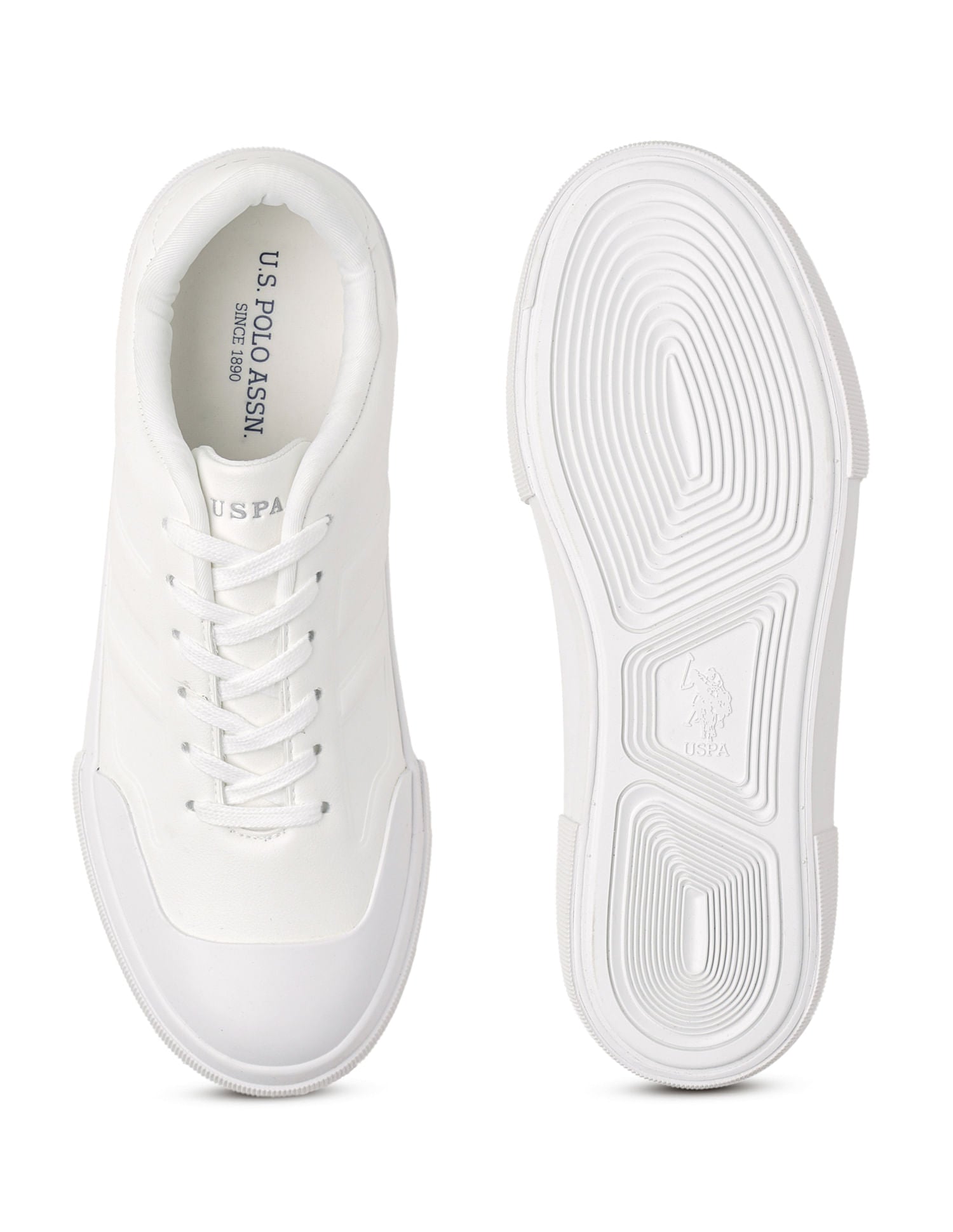 Men Solid Levi Sneakers White - U.S. Polo Assn. India | Large