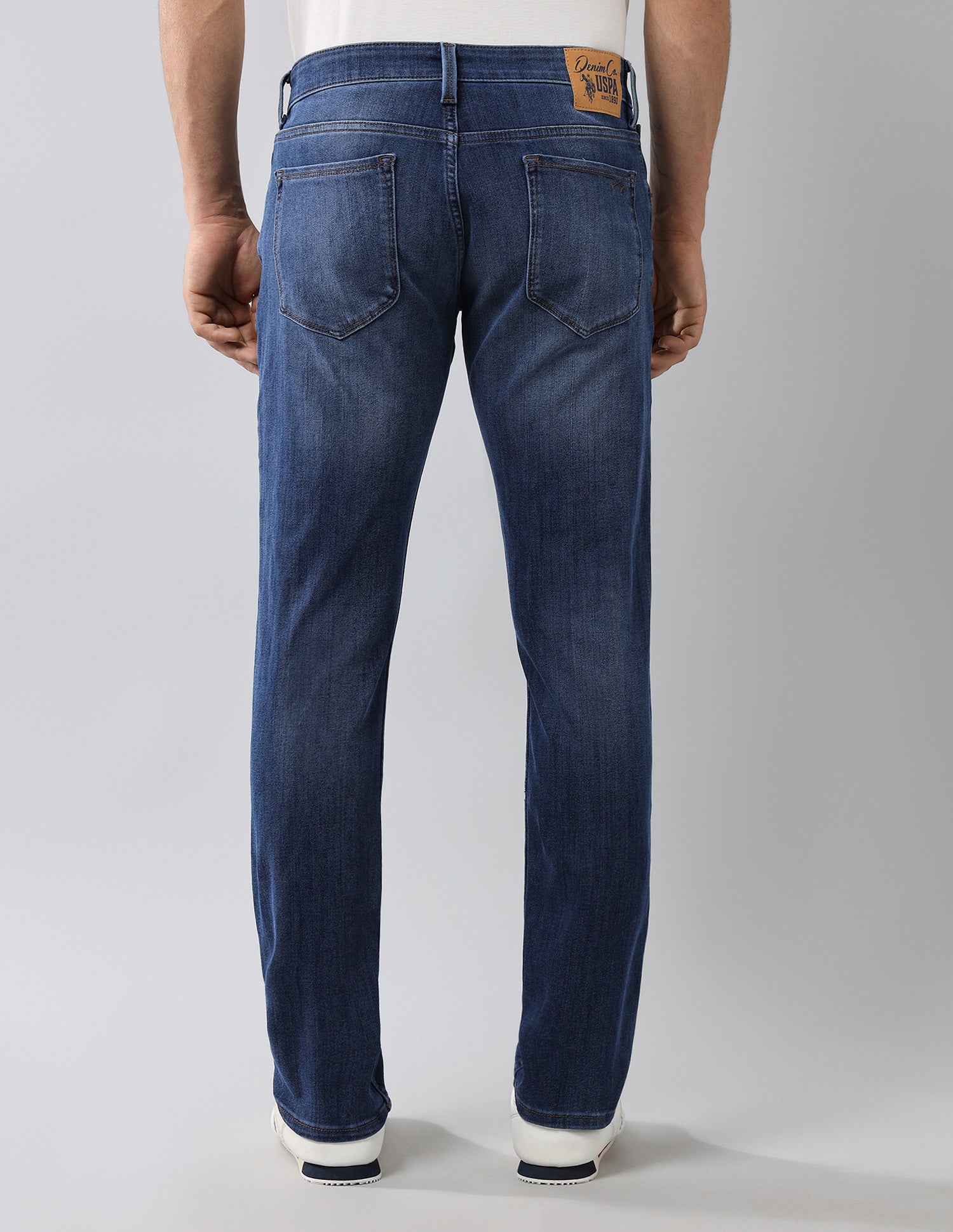 Brandon Fit Slim Tapered Fit Bi Stretch Authentic Jeans Blue - U.S. Polo Assn. India | Large