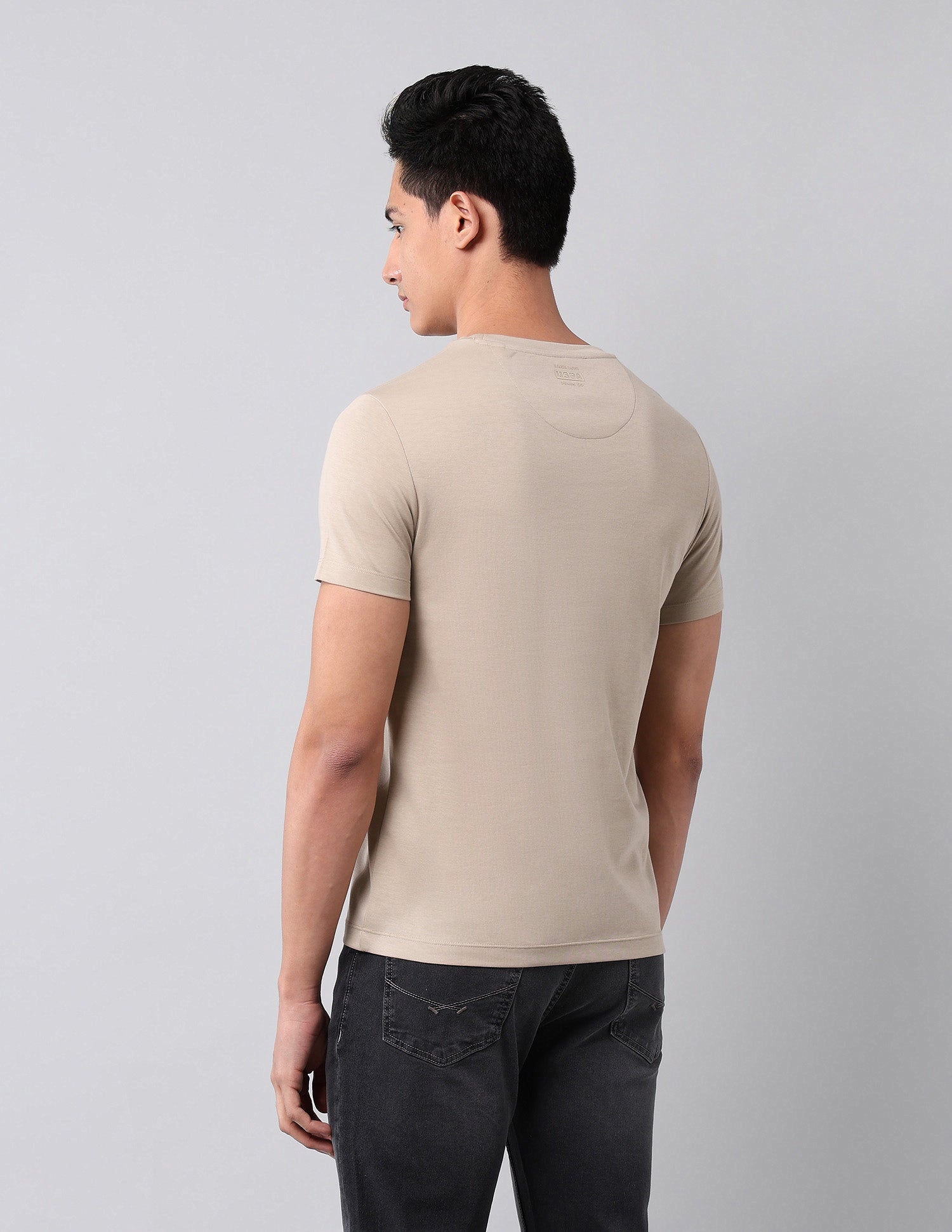 Brand Embossed Black Label T-Shirt Beige - U.S. Polo Assn. India | Large