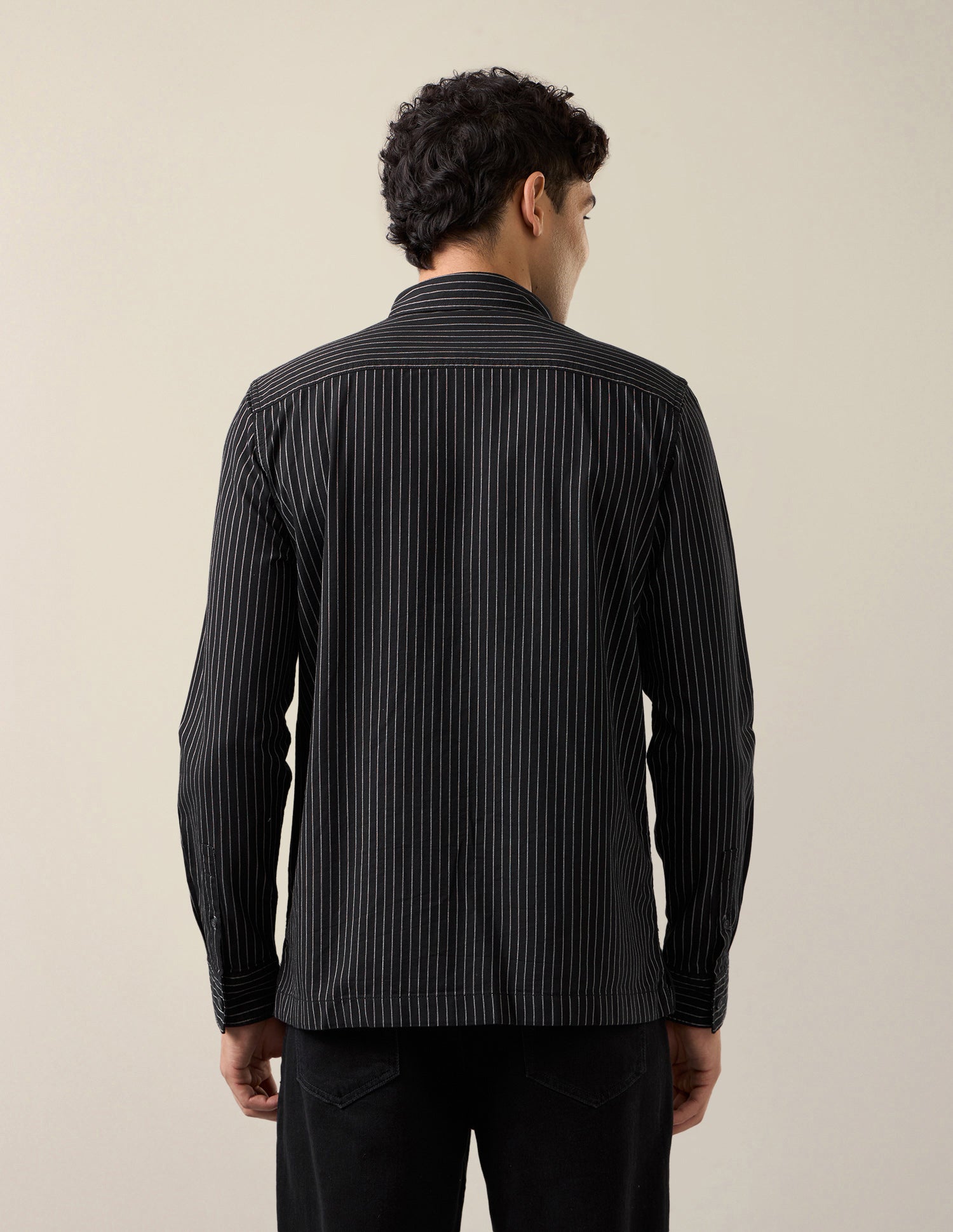 Vertical Striped Regular Fit Shirt Black - U.S. Polo Assn. India | Large