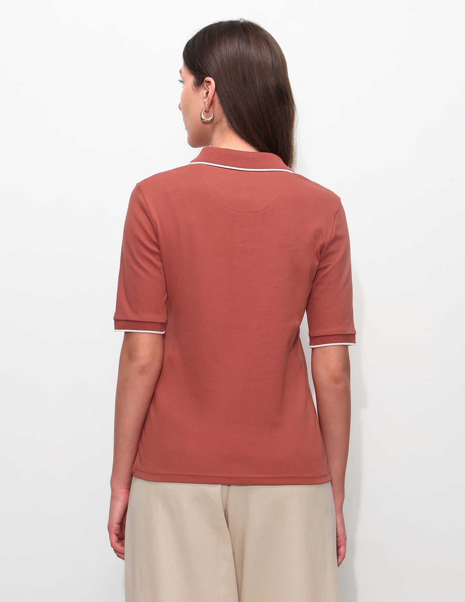 Regular Fit Solid Polo Shirt Red - U.S. Polo Assn. India | Large