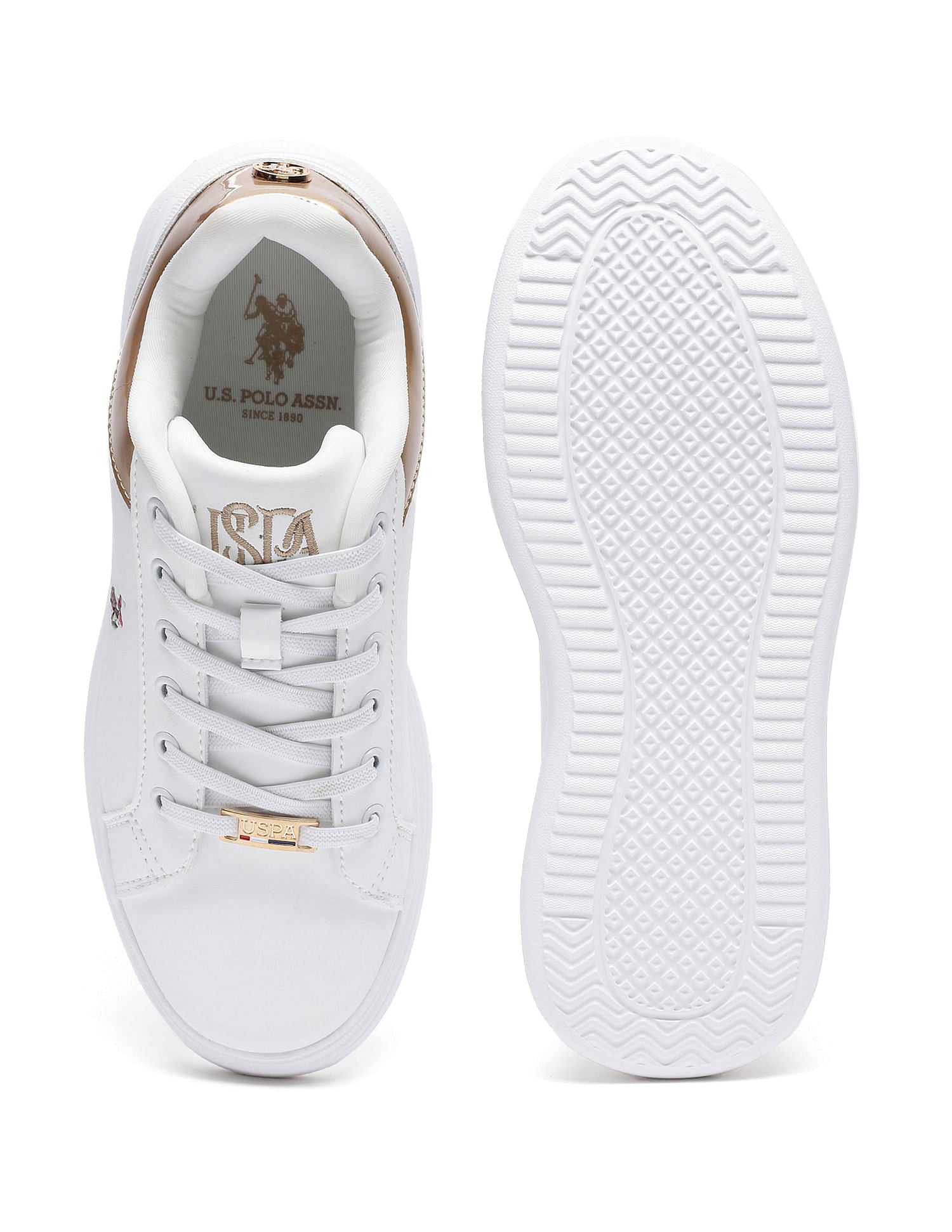Women Round Toe Elsie 3.0 Sneakers Off White - U.S. POLO ASSN. | Large
