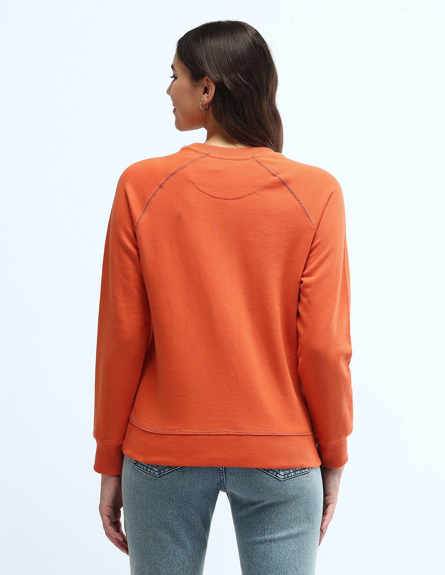 Hd Print Regular Fit Sweatshirt Orange - U.S. POLO ASSN. | Large