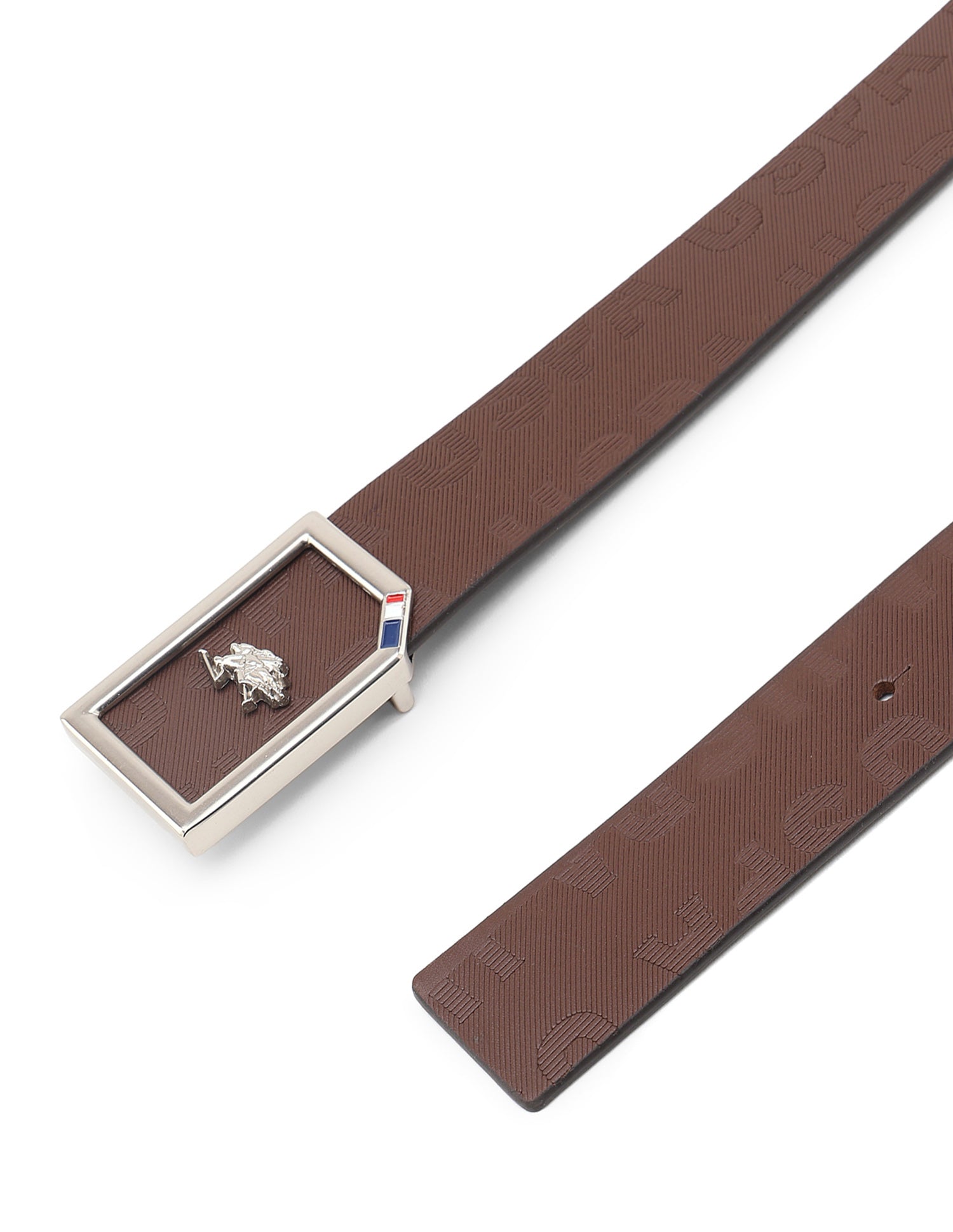 Archer Brand Embossed Belt Brown - U.S. Polo Assn. India | Large