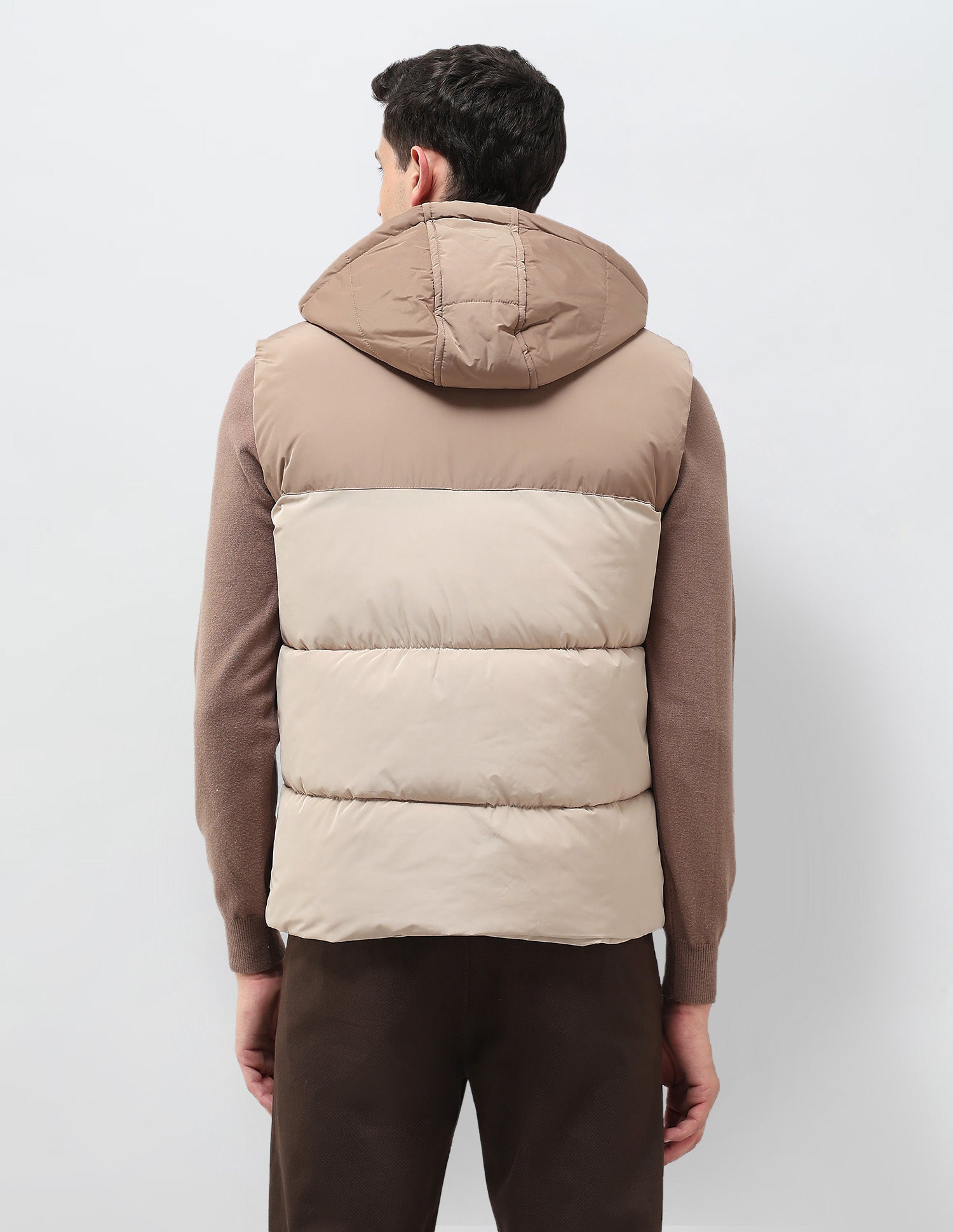 Detachable Hood Colour Blocked Jacket Beige - U.S. POLO ASSN. | Large