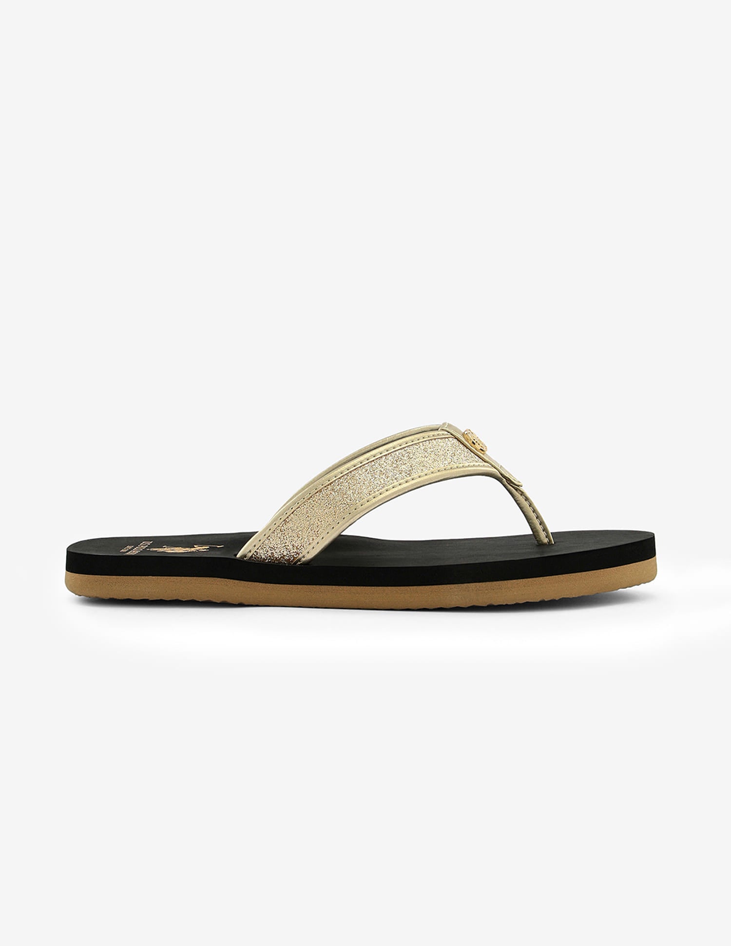 Kirei Glitter Flip Flops Black - U.S. Polo Assn. India | Large