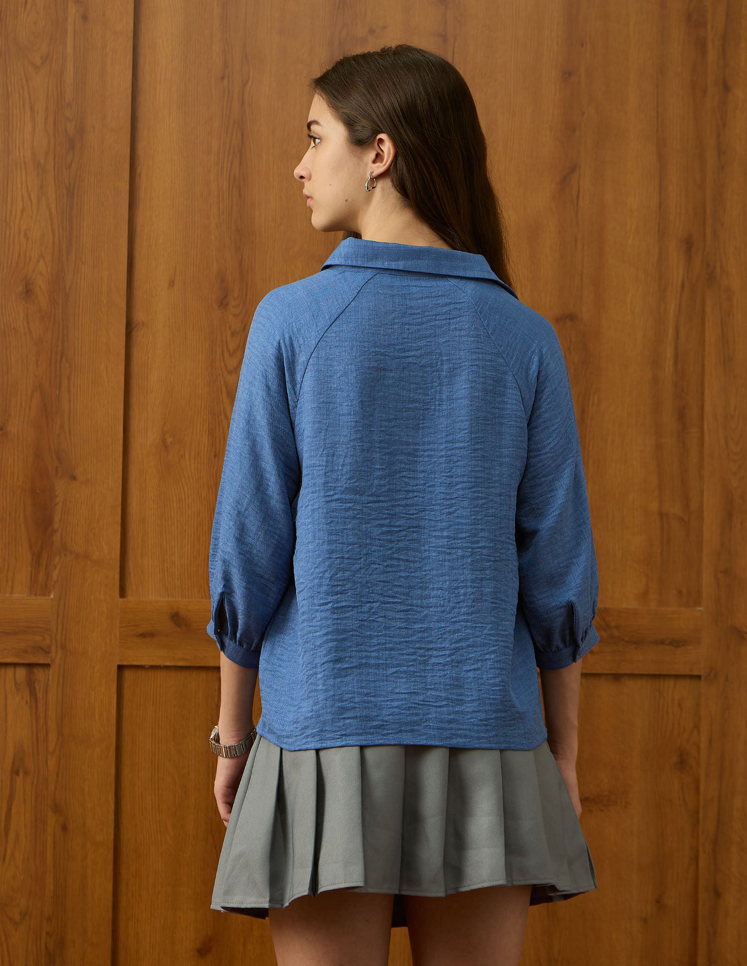 Regular Fit Solid Shirt Blue - U.S. POLO ASSN. | Large