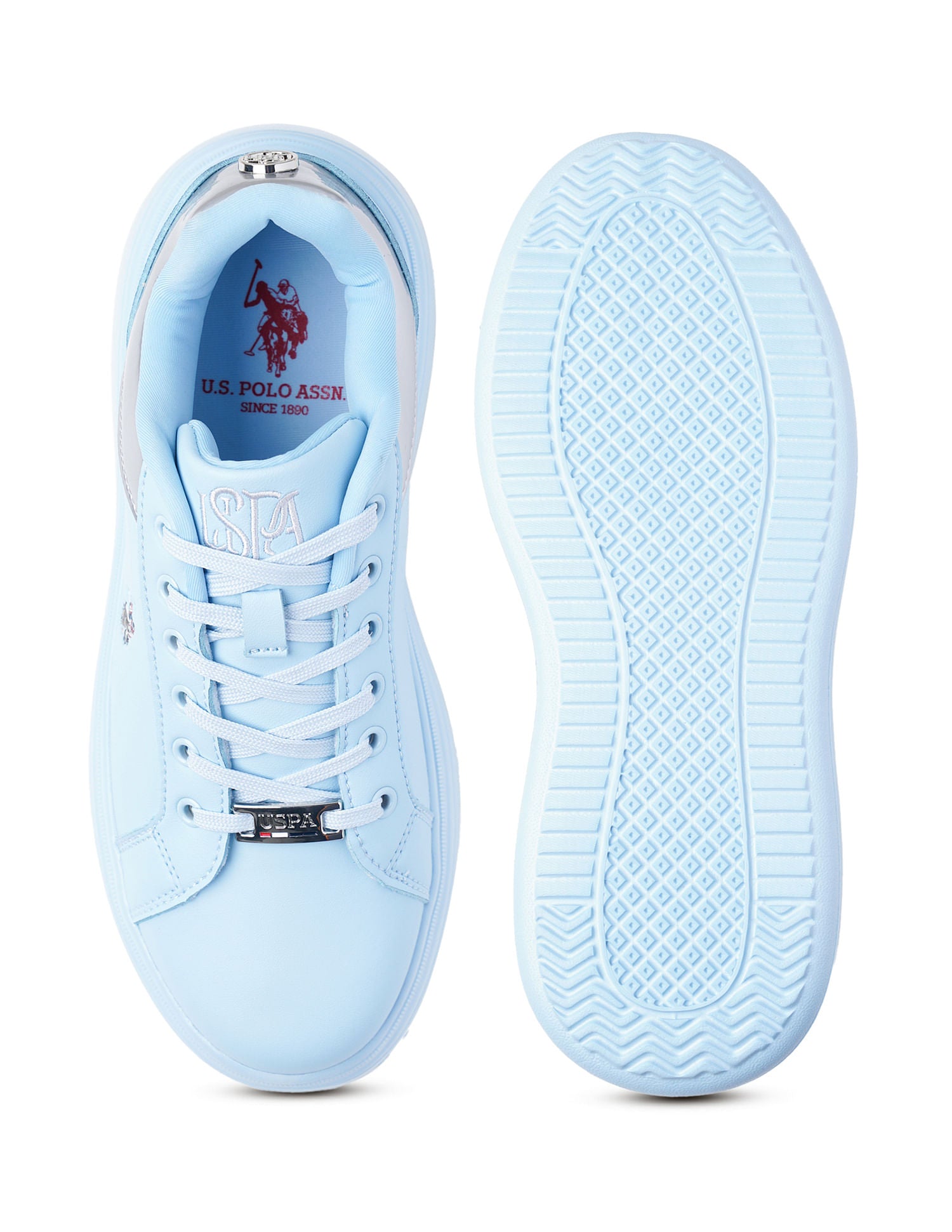 Women Metallic Logo Elsie 2.0 Sneakers Blue - U.S. Polo Assn. India | Large