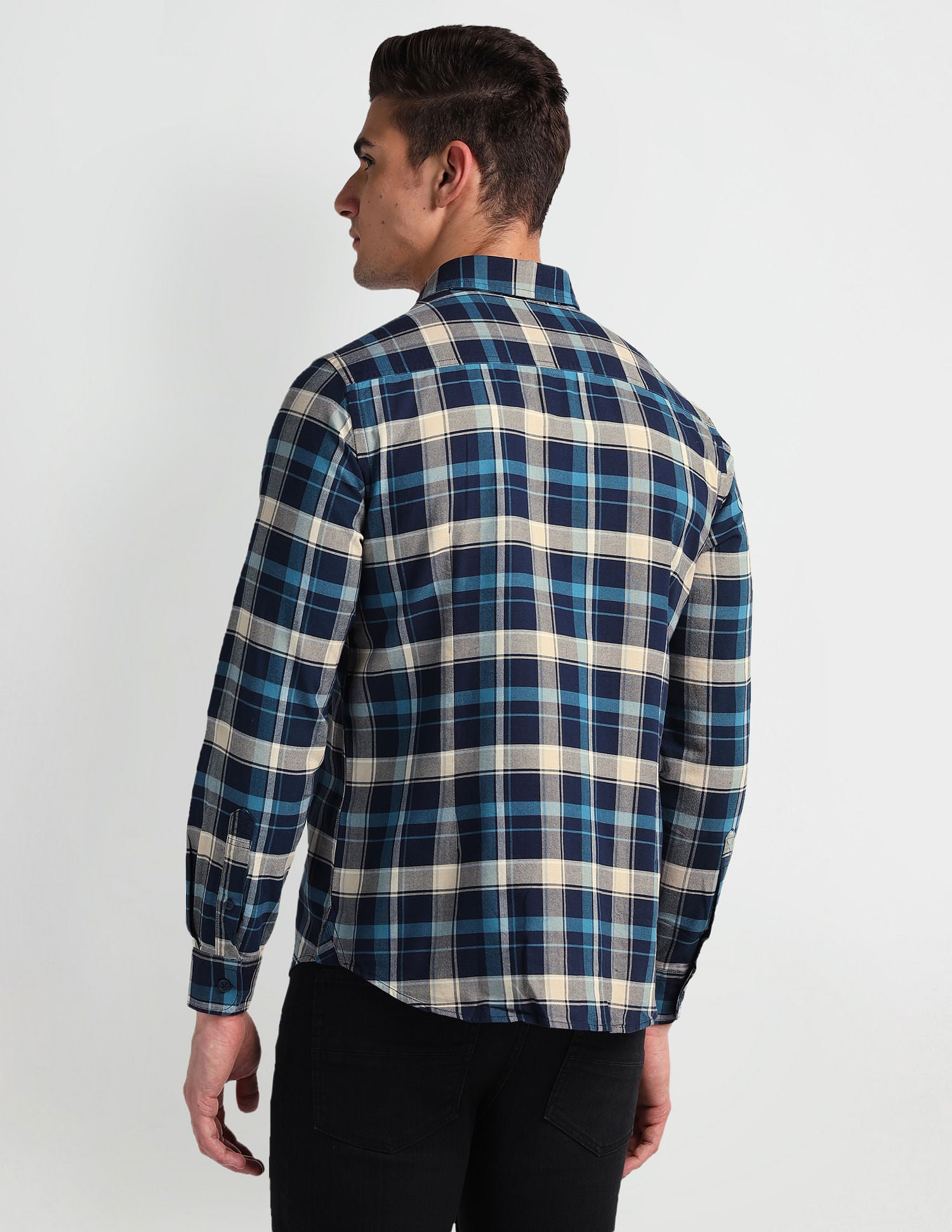 Plaid Check Oxford Shirt Navy - U.S. POLO ASSN. | Large