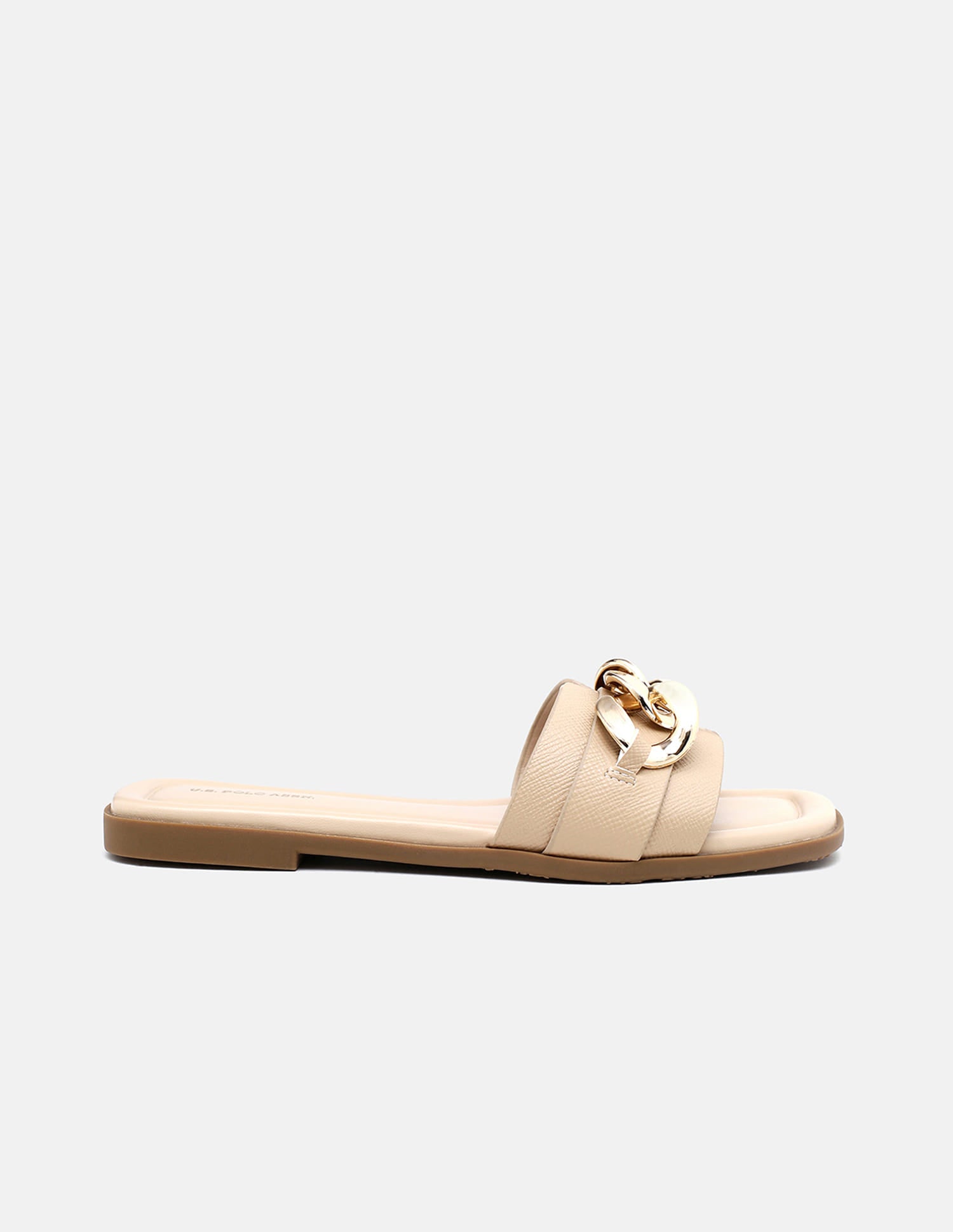 Brevan Open Toe Gold Hardware Sandals Nude - U.S. Polo Assn. India | Large