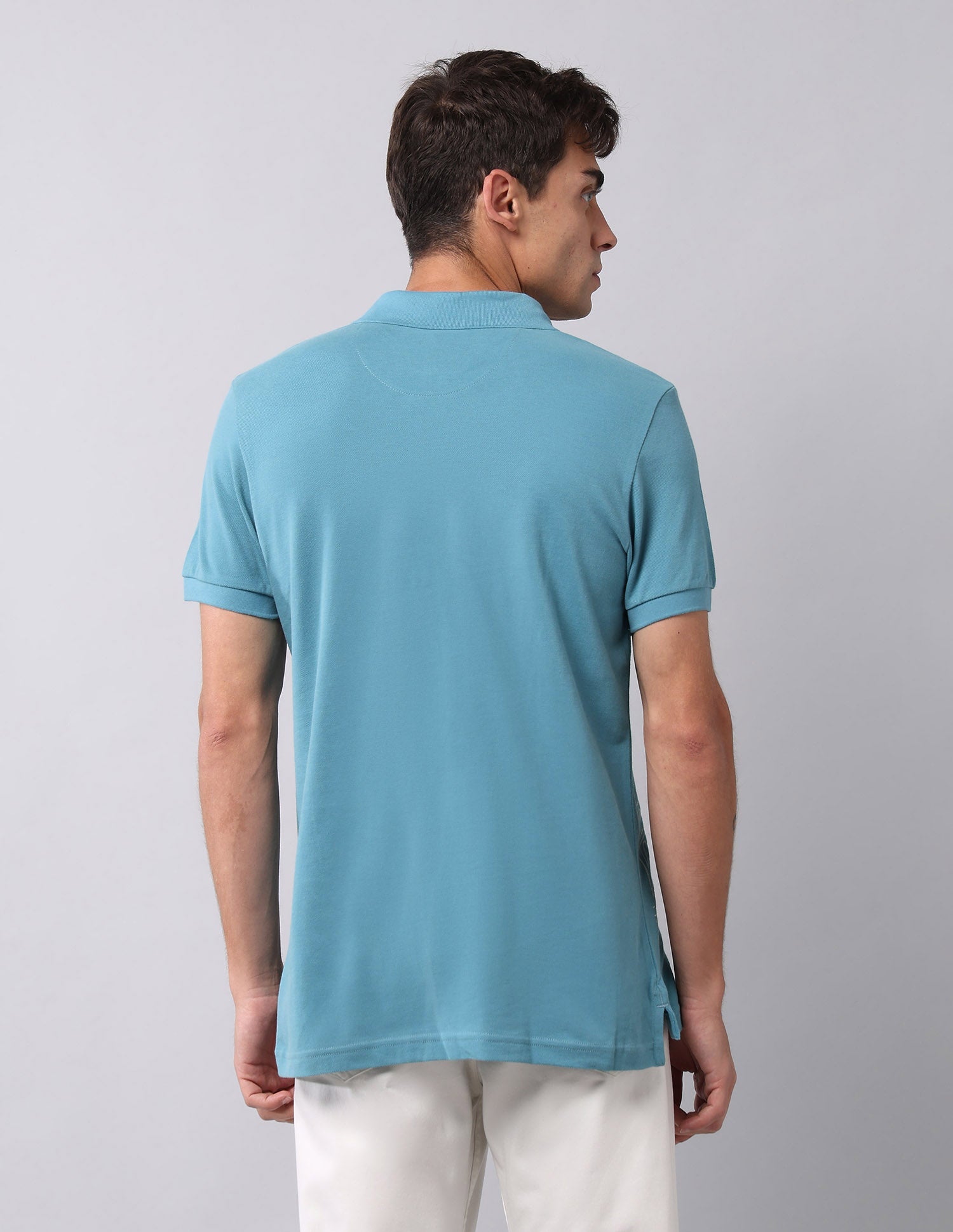 Graphic Printed Muscle Fit Polo Shirt Light Blue - U.S. POLO ASSN. | Large