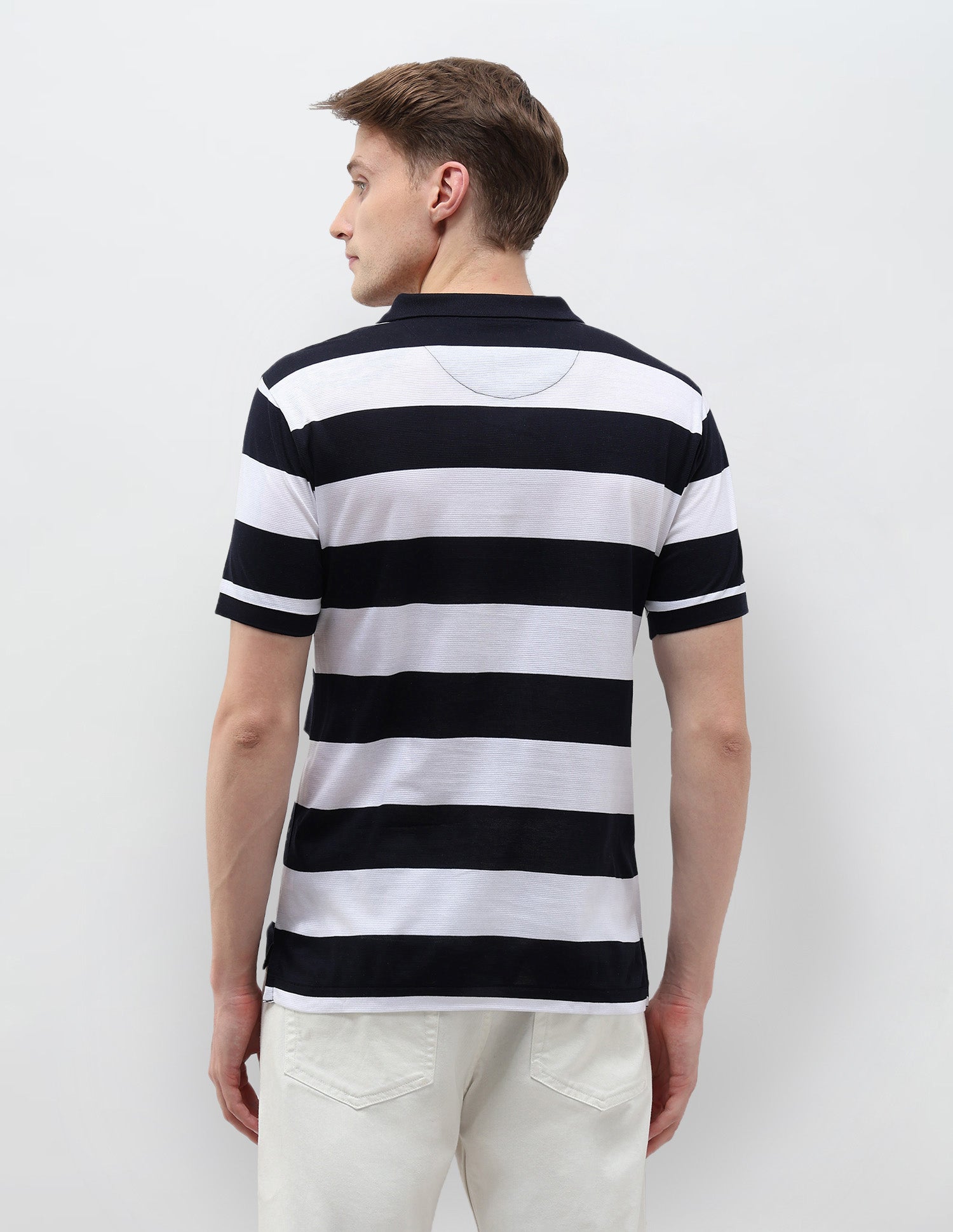 Horizontal Striped Slim Fit Polo Shirt Navy - U.S. POLO ASSN. | Large