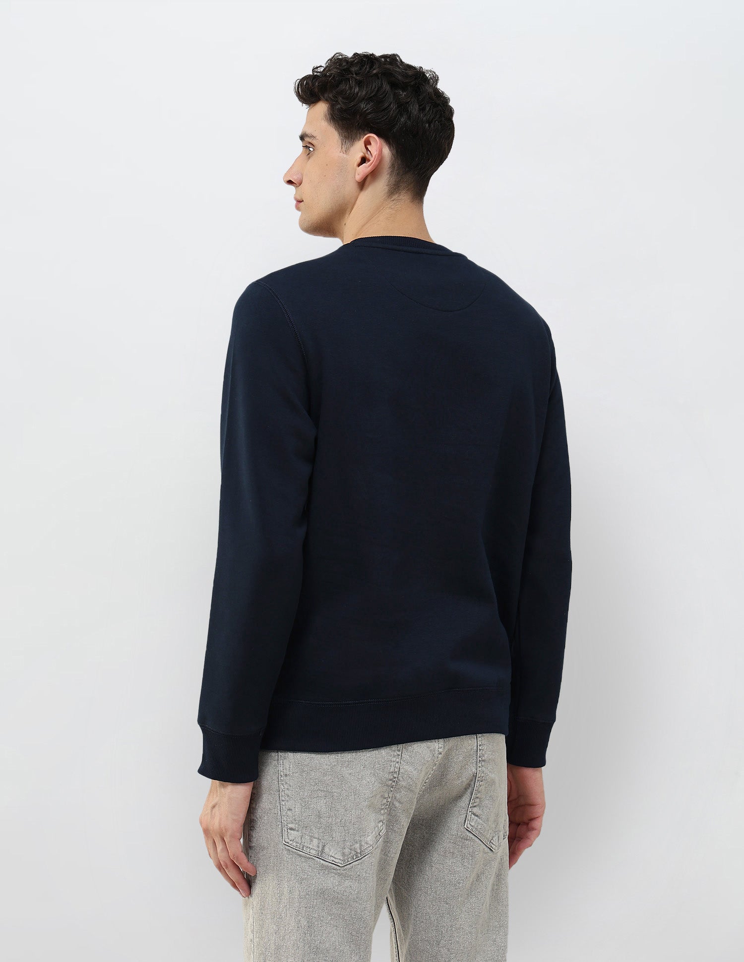 Brand Embossed Regular Fit Sweatshirt Navy - U.S. POLO ASSN. | Large