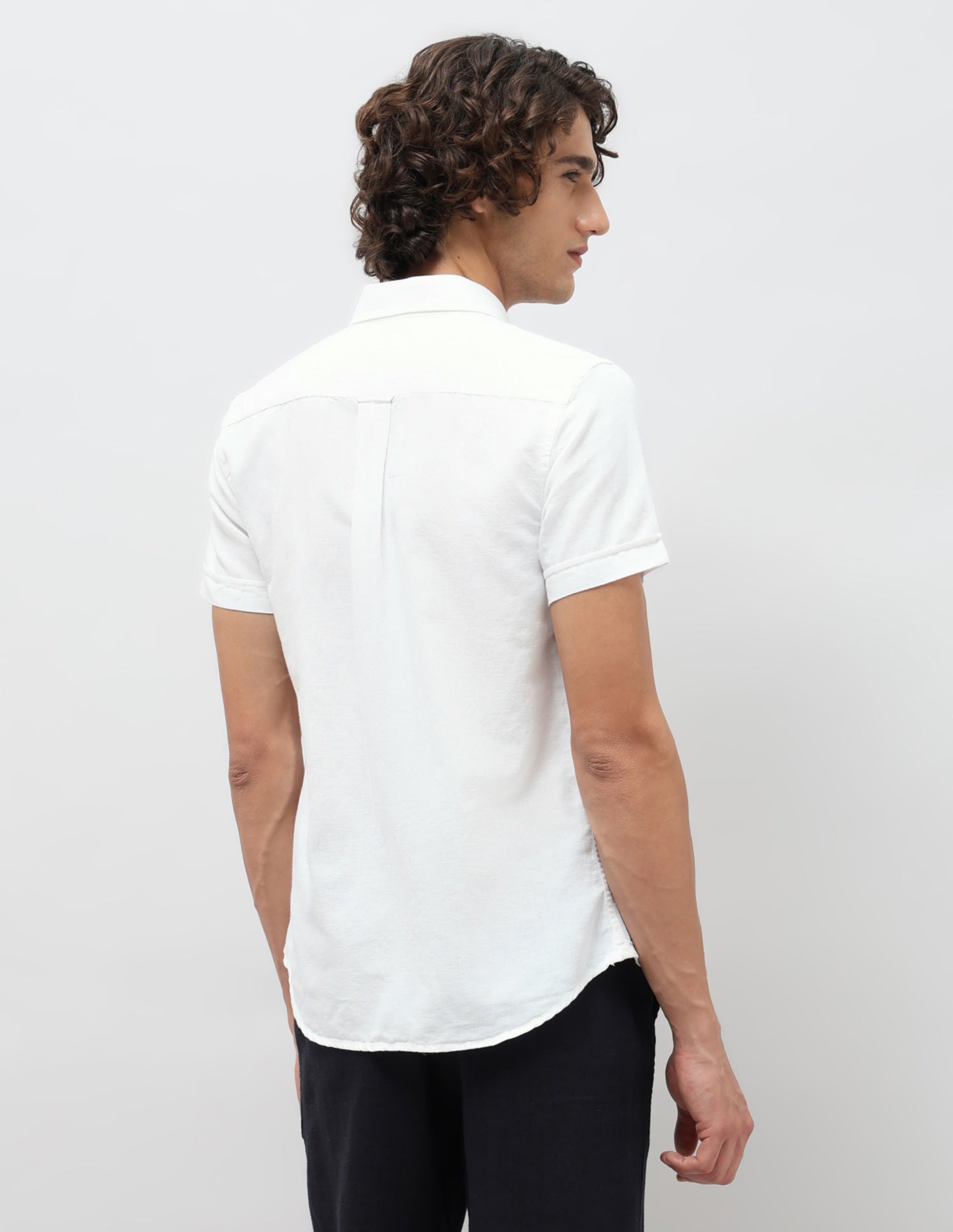 Solid Slim Fit Shirt White - U.S. POLO ASSN. | Large