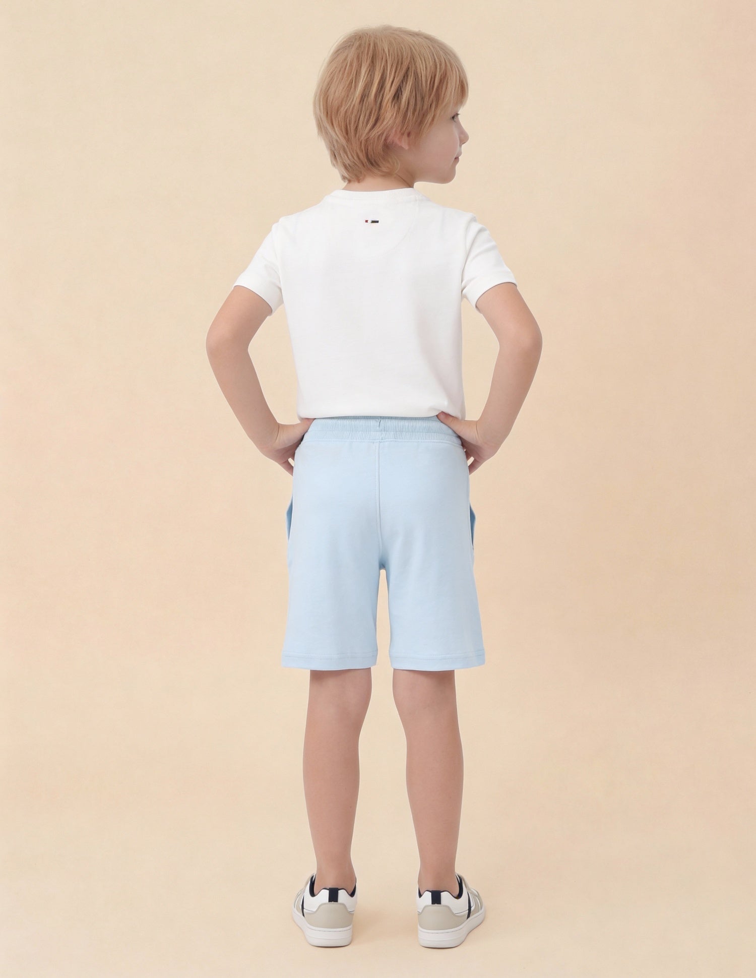 Graphic Brand Printed Regular Fit Shorts Light Blue - U.S. Polo Assn. India | Large