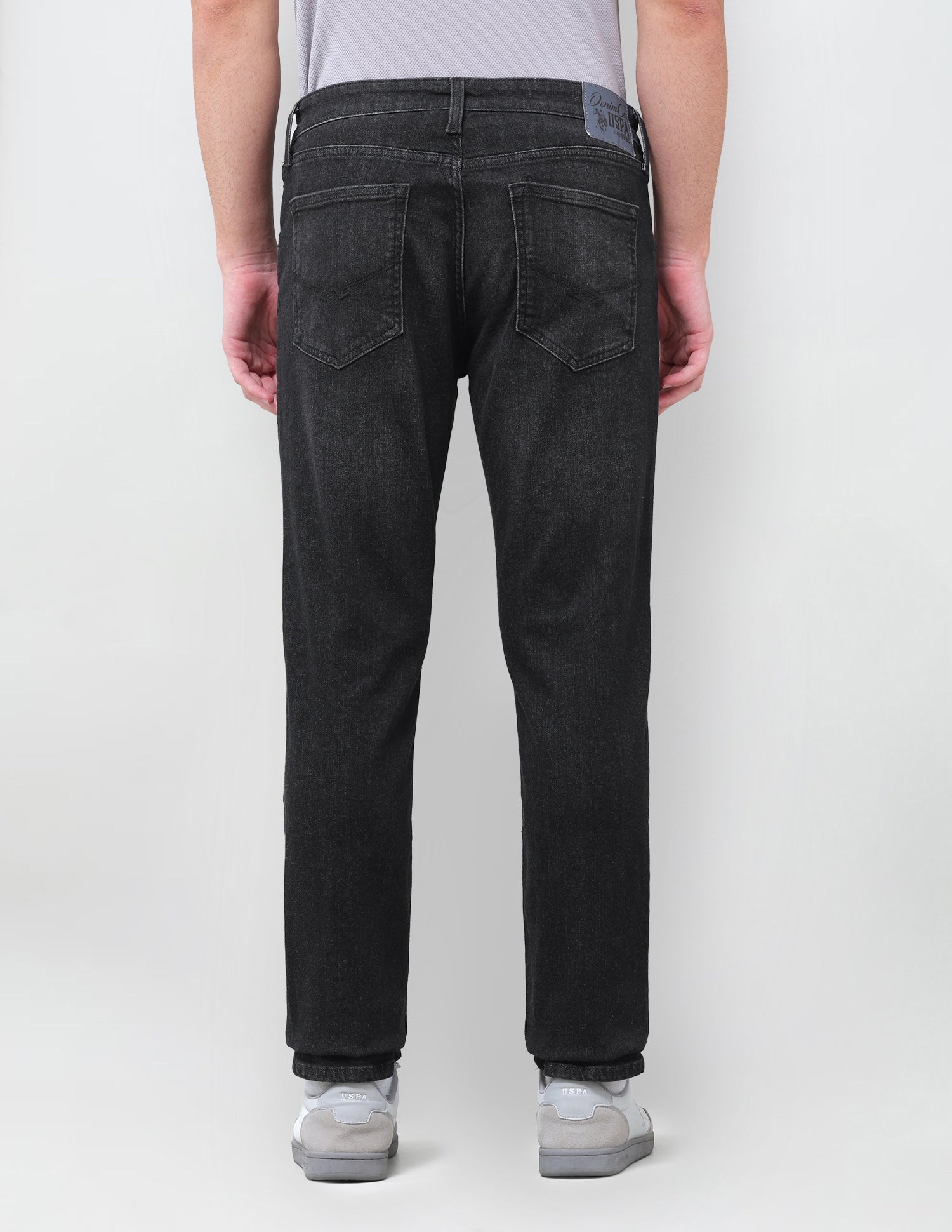 Brandon Slim Tapered Fit Black Jeans Black - U.S. Polo Assn. India | Large