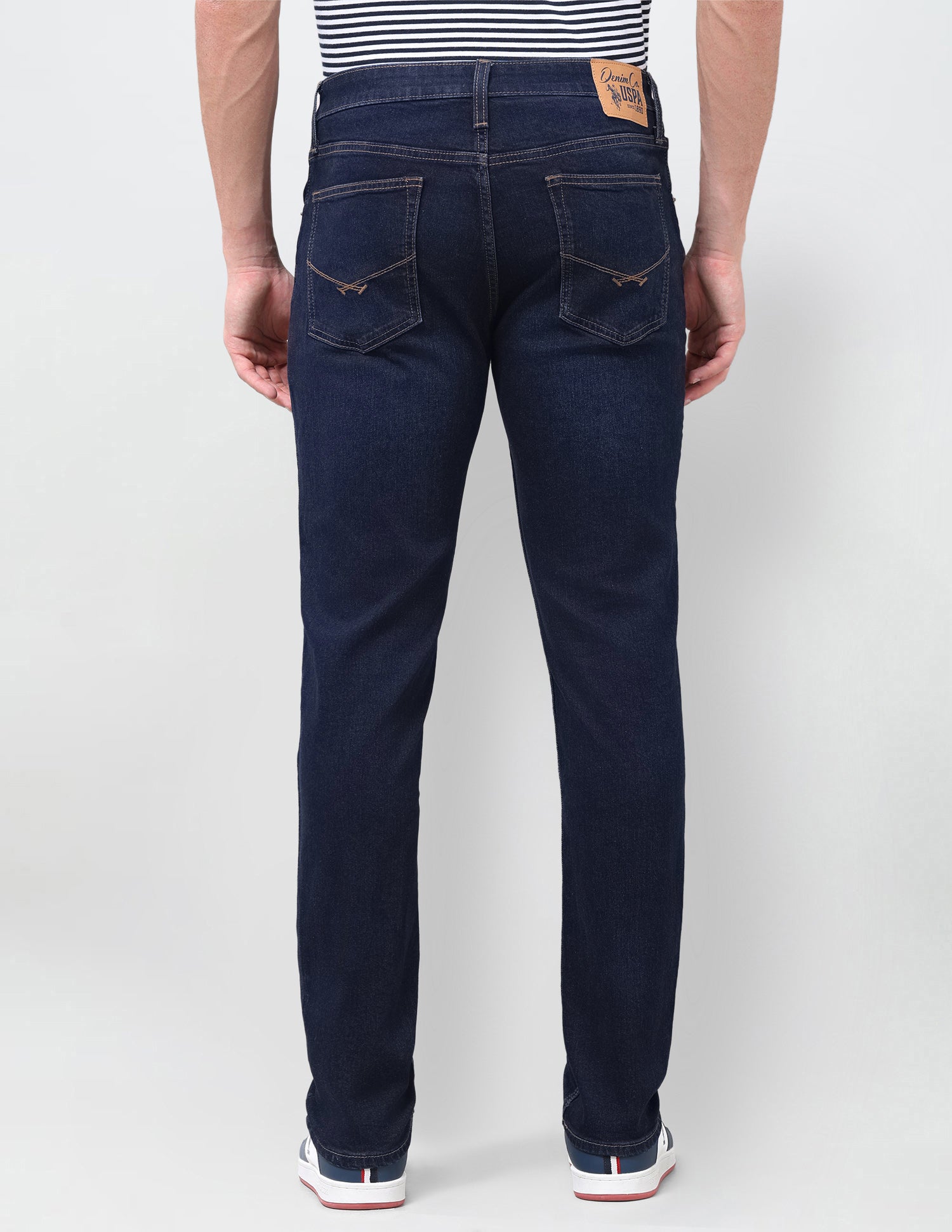 Brandon Slim-Tapered Fit Blue Jeans Dark Indigo - U.S. Polo Assn. India | Large
