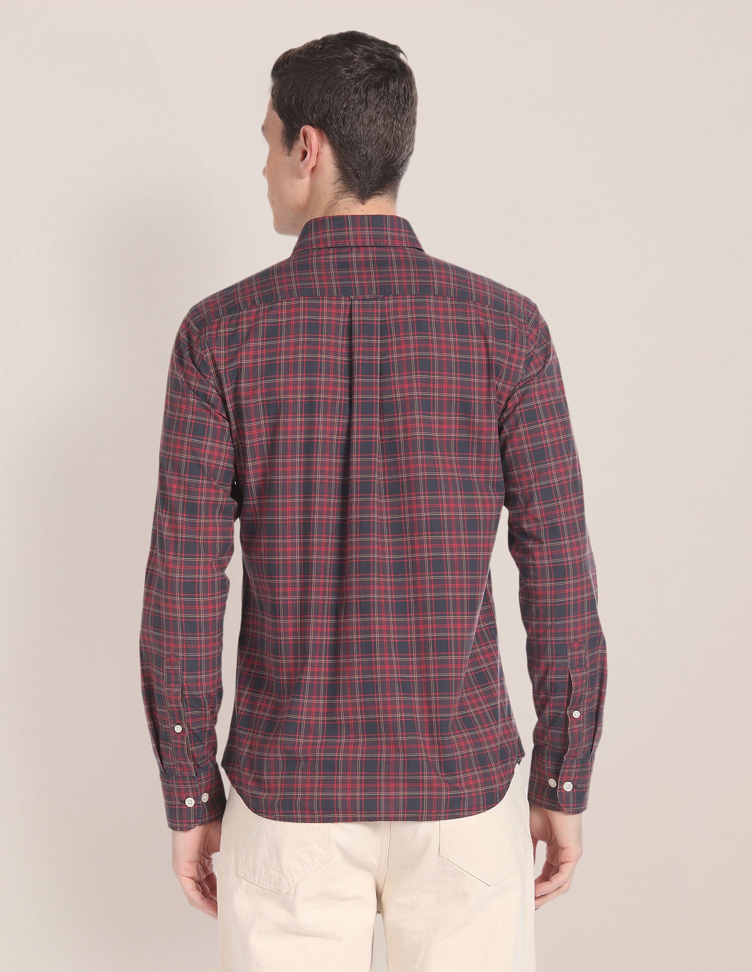 Tartan Check Cotton Shirt Brown - U.S. Polo Assn. India | Large