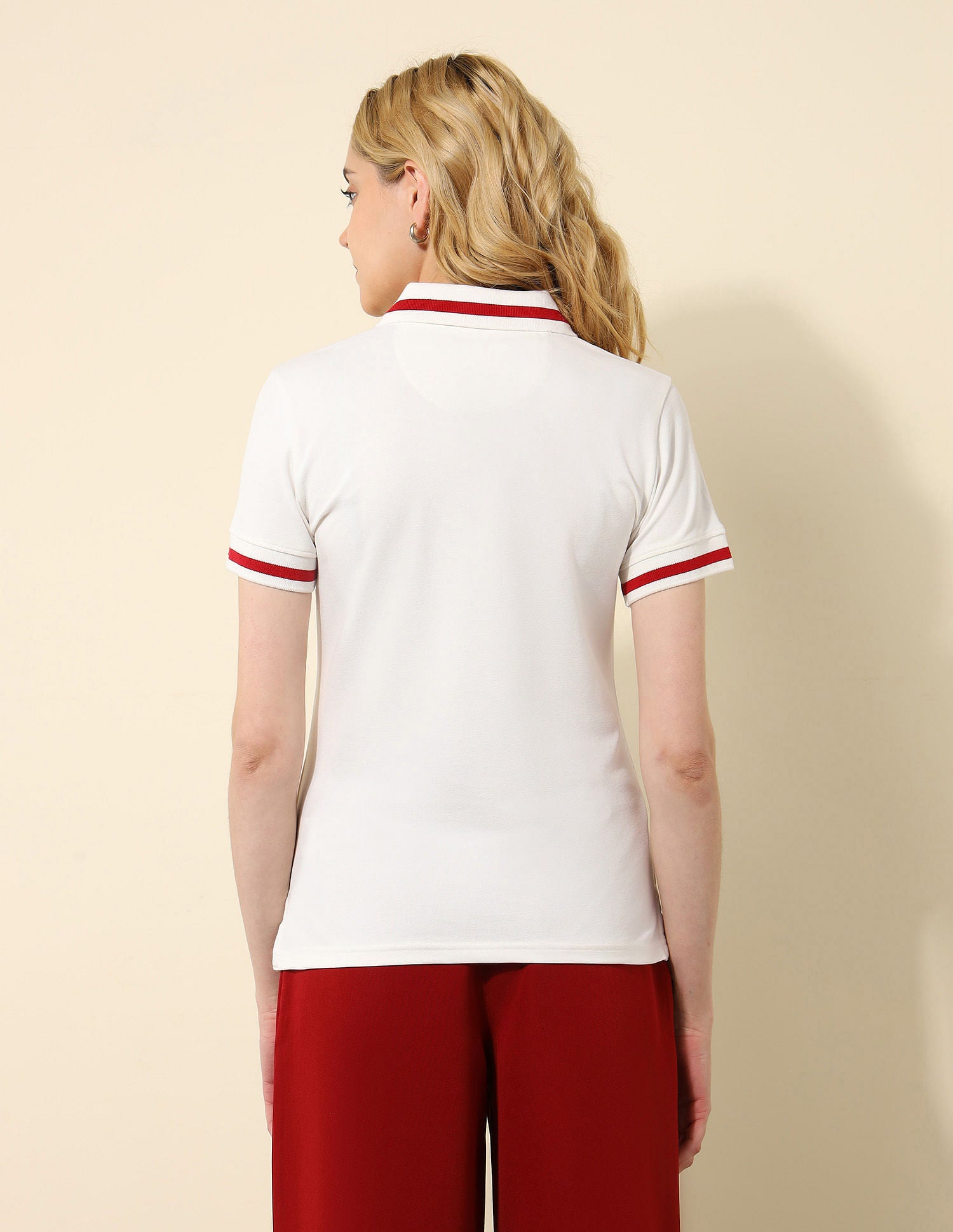 Tipped Collar Regular Fit Polo Shirt Off White - U.S. POLO ASSN. | Large