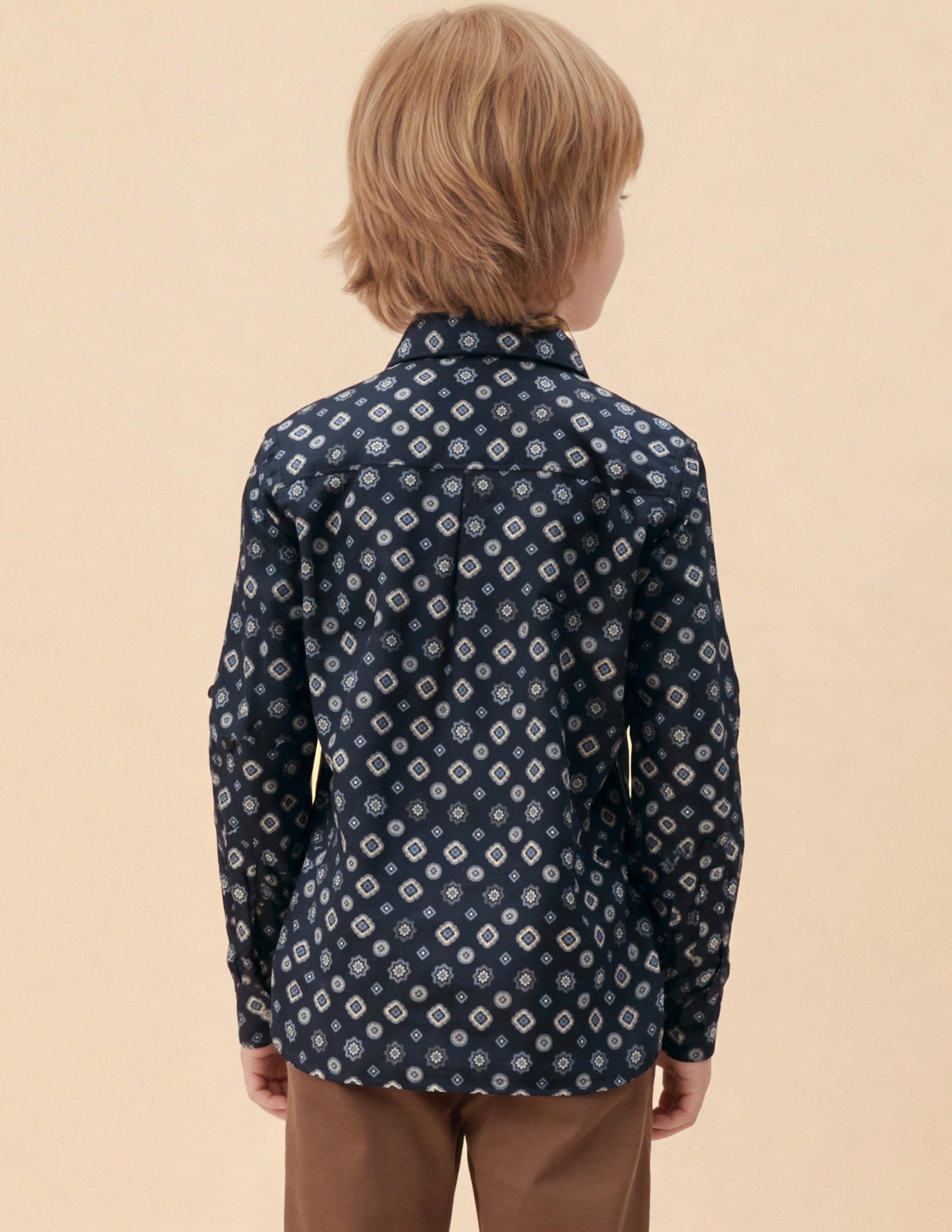 Floral geometric Twill Shirt Navy - U.S. Polo Assn. India | Large
