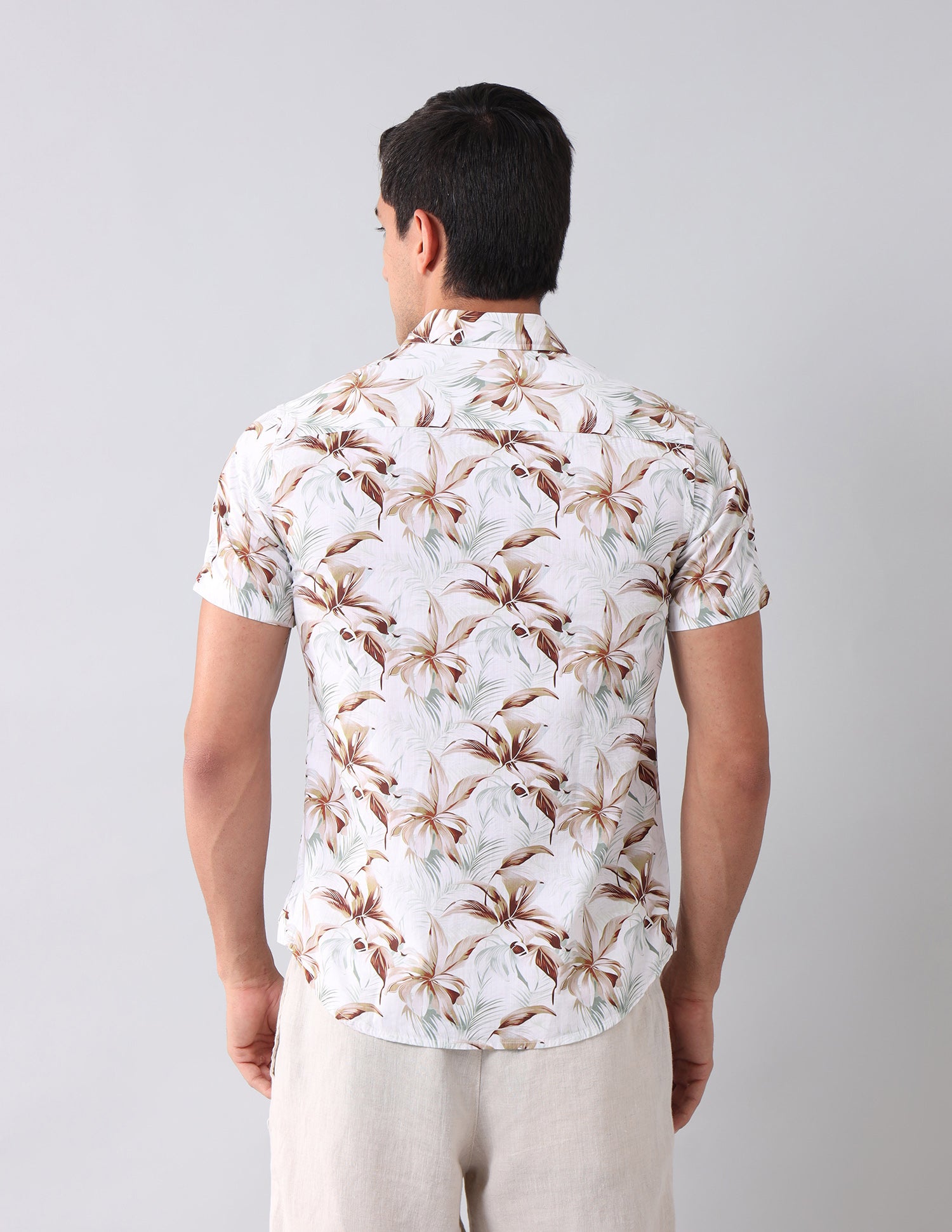 Regular Fit Floral Printed Shirt Brown - U.S. Polo Assn. India | Large