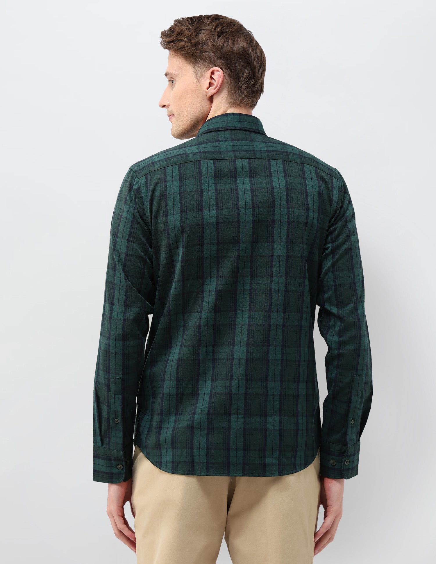 Plaid Checked Tailored Fit Shirt Green - U.S. Polo Assn. India | Large