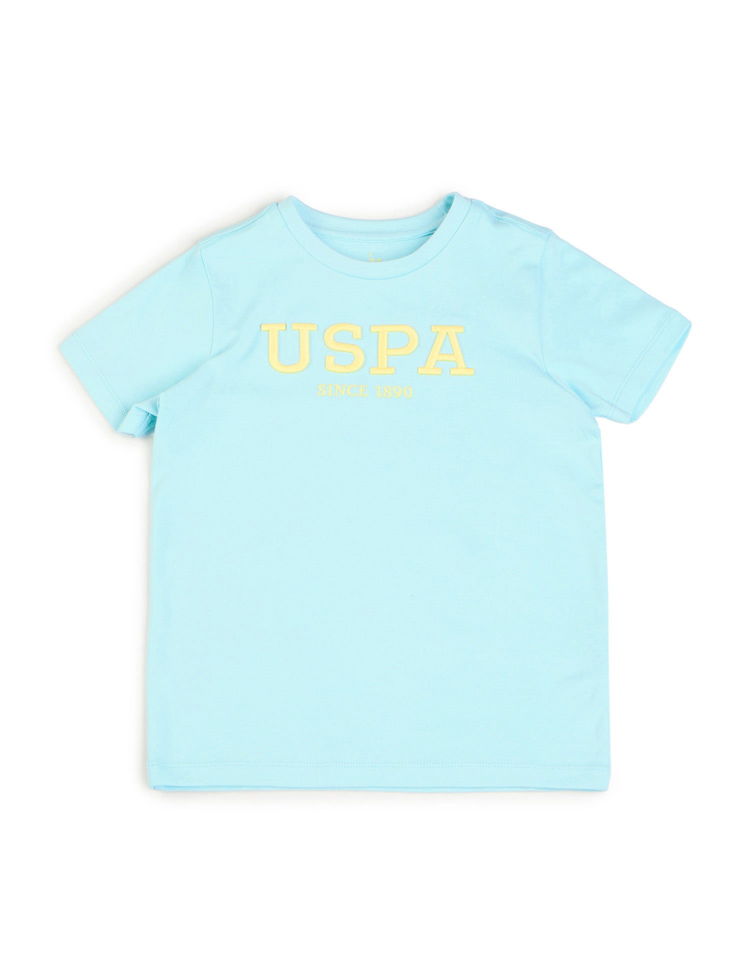 Boys Brand Printed Regular Fit T-Shirt Light Blue - U.S. POLO ASSN. | Large